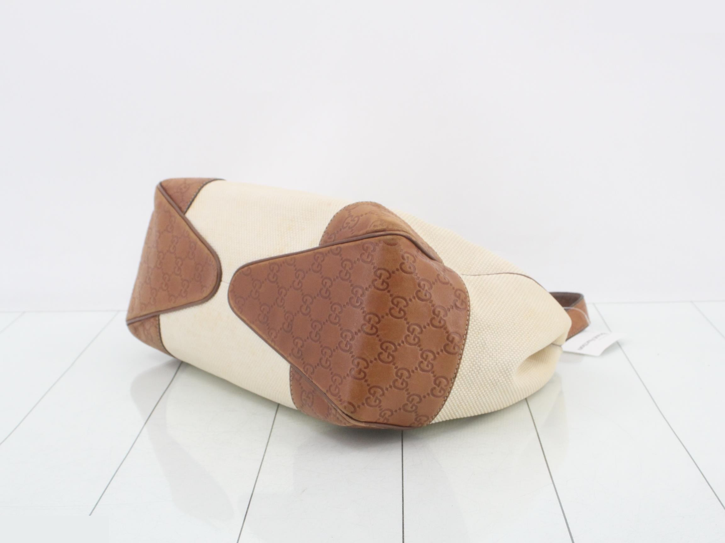 Canvas One-Shoulder Bag, Shima Leather, 257268, 001013 — view 6