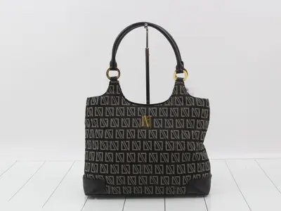 Diana Valentino handbag, canvas and leather.