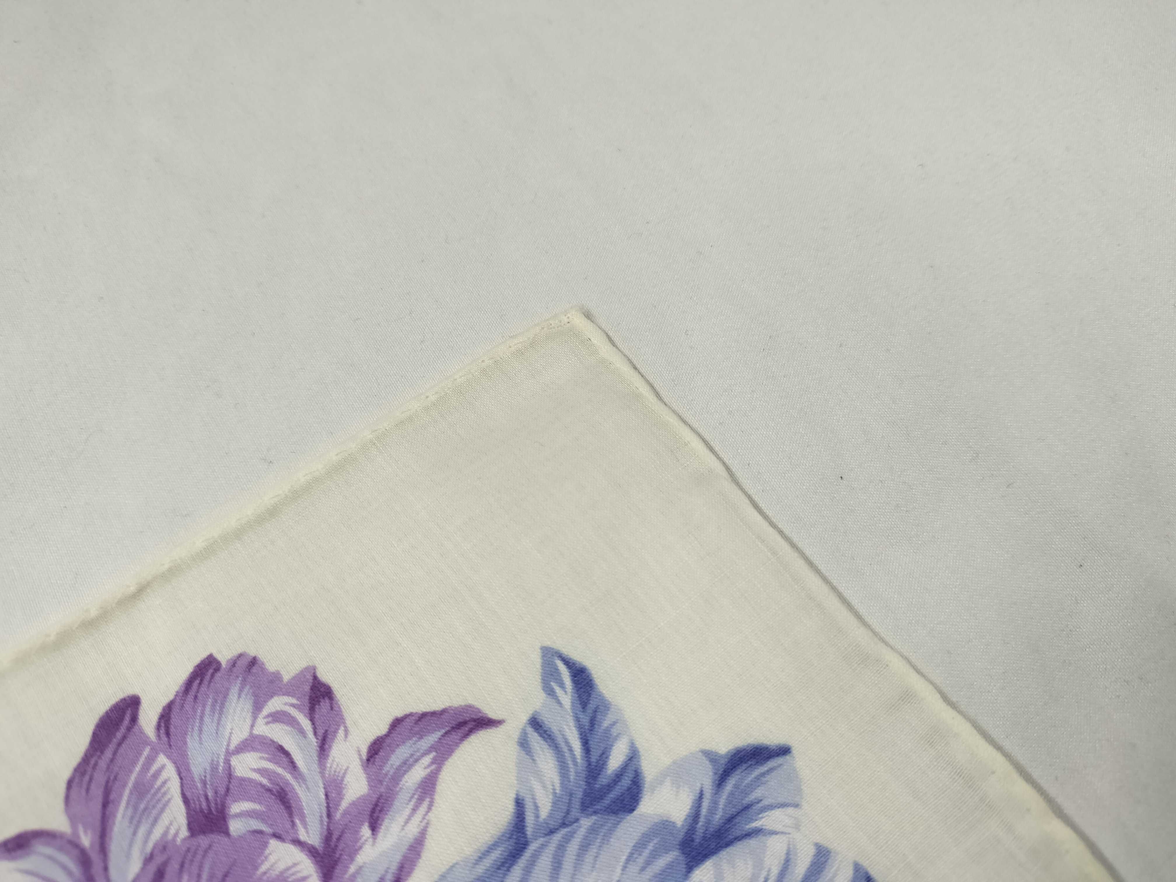 handkerchief/scarf, tulip design, blue/purple, and other accessories. — view 4