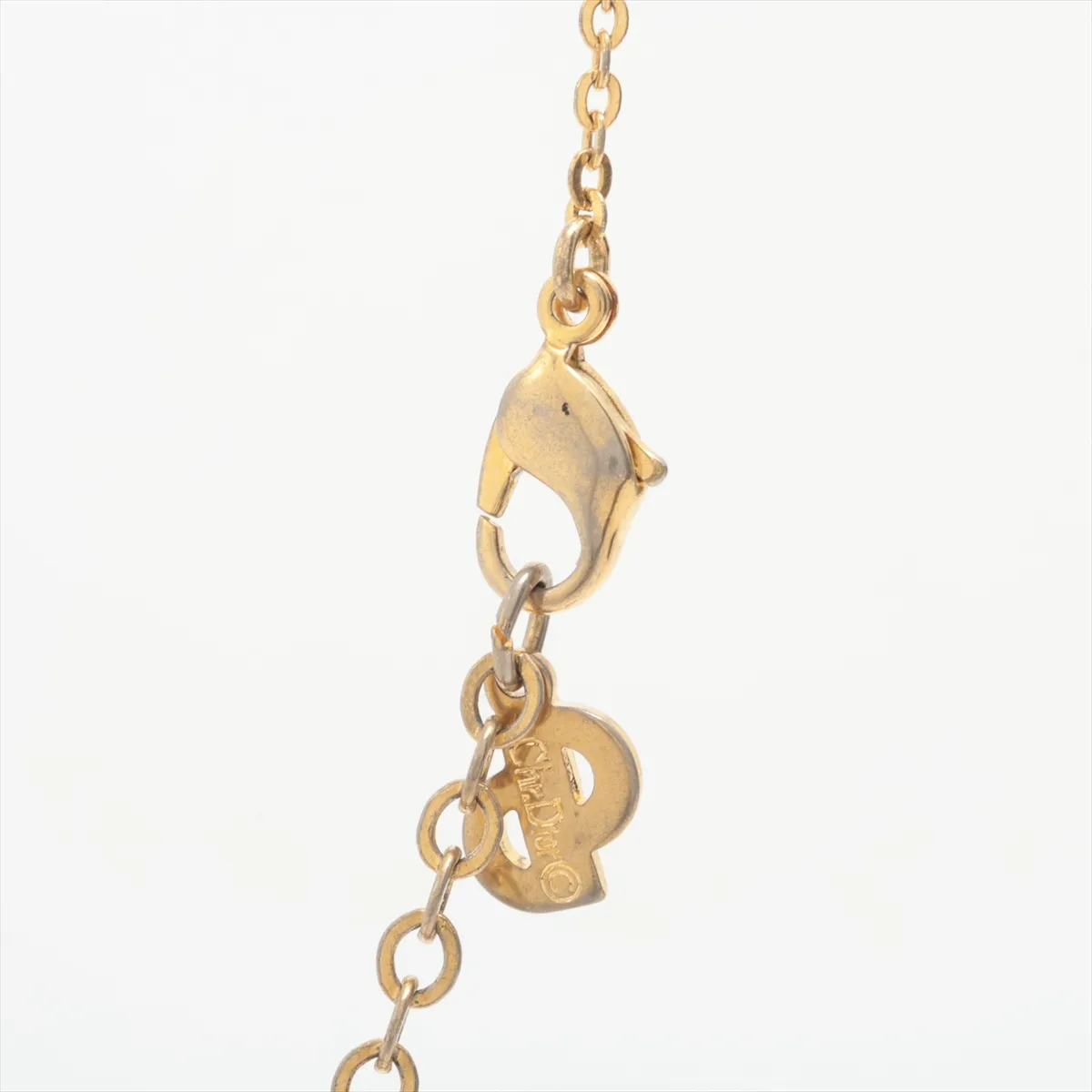 Logo Necklace GP x Rhinestone Gold — view 3