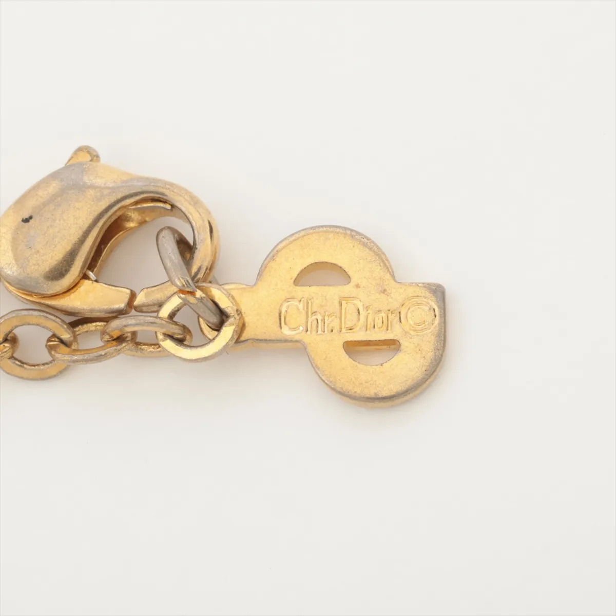 Logo Necklace GP x Rhinestone Gold — view 4