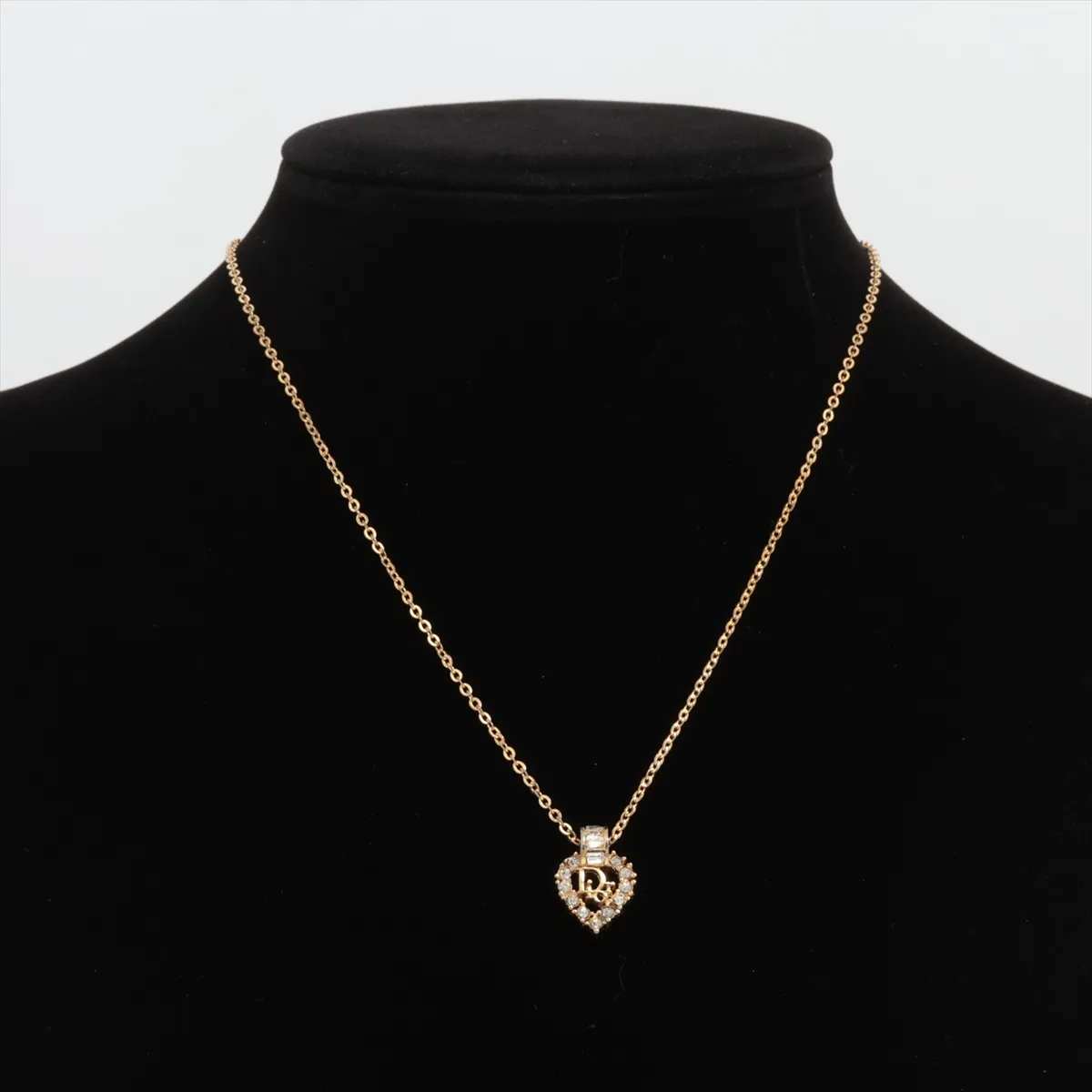 Logo Necklace GP x Rhinestone Gold — view 5