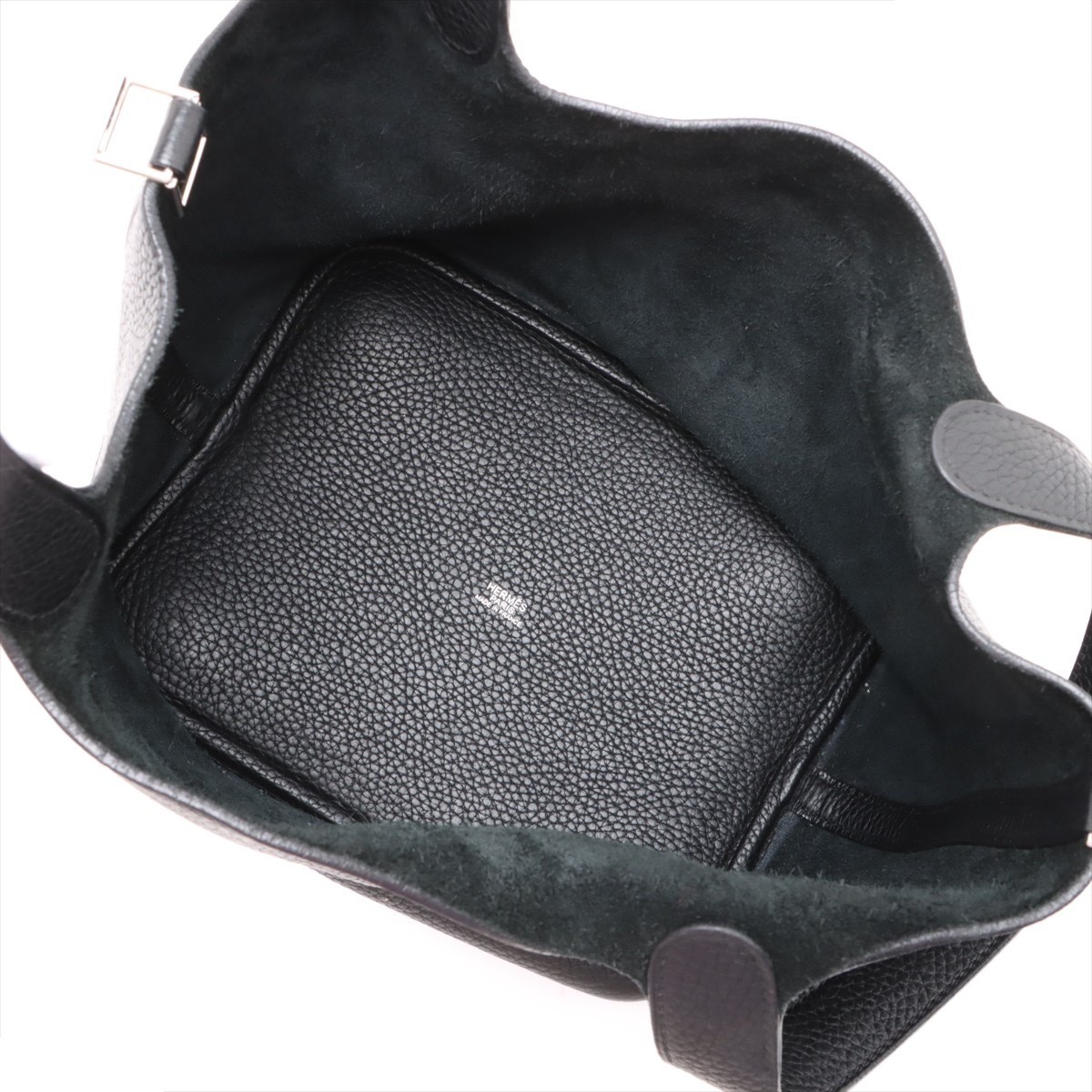 Picotin 22 MM, Taurillon Clemence leather, black, silver hardware, J: 2006 — view 6