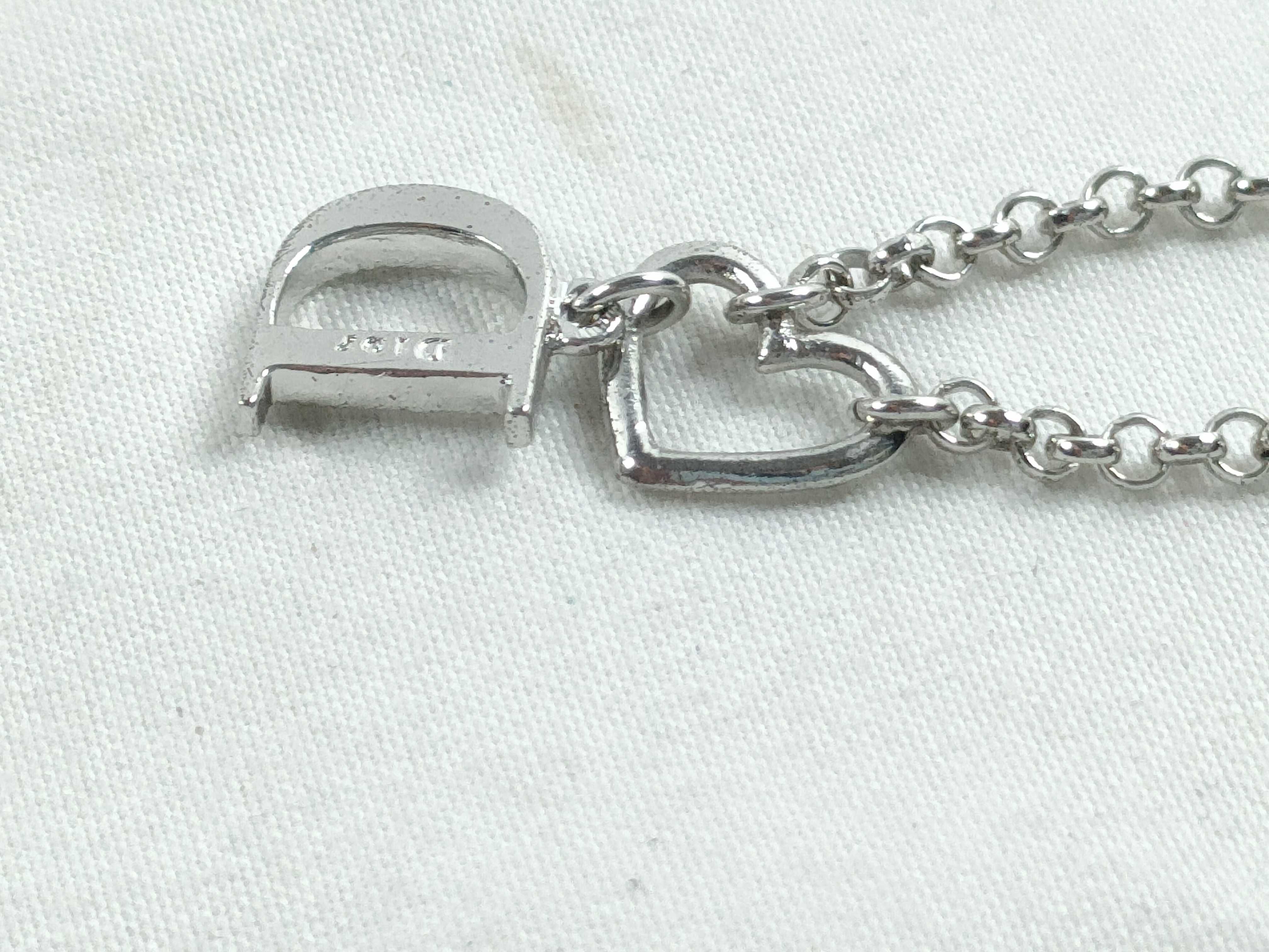 D logo rhinestone necklace — view 3