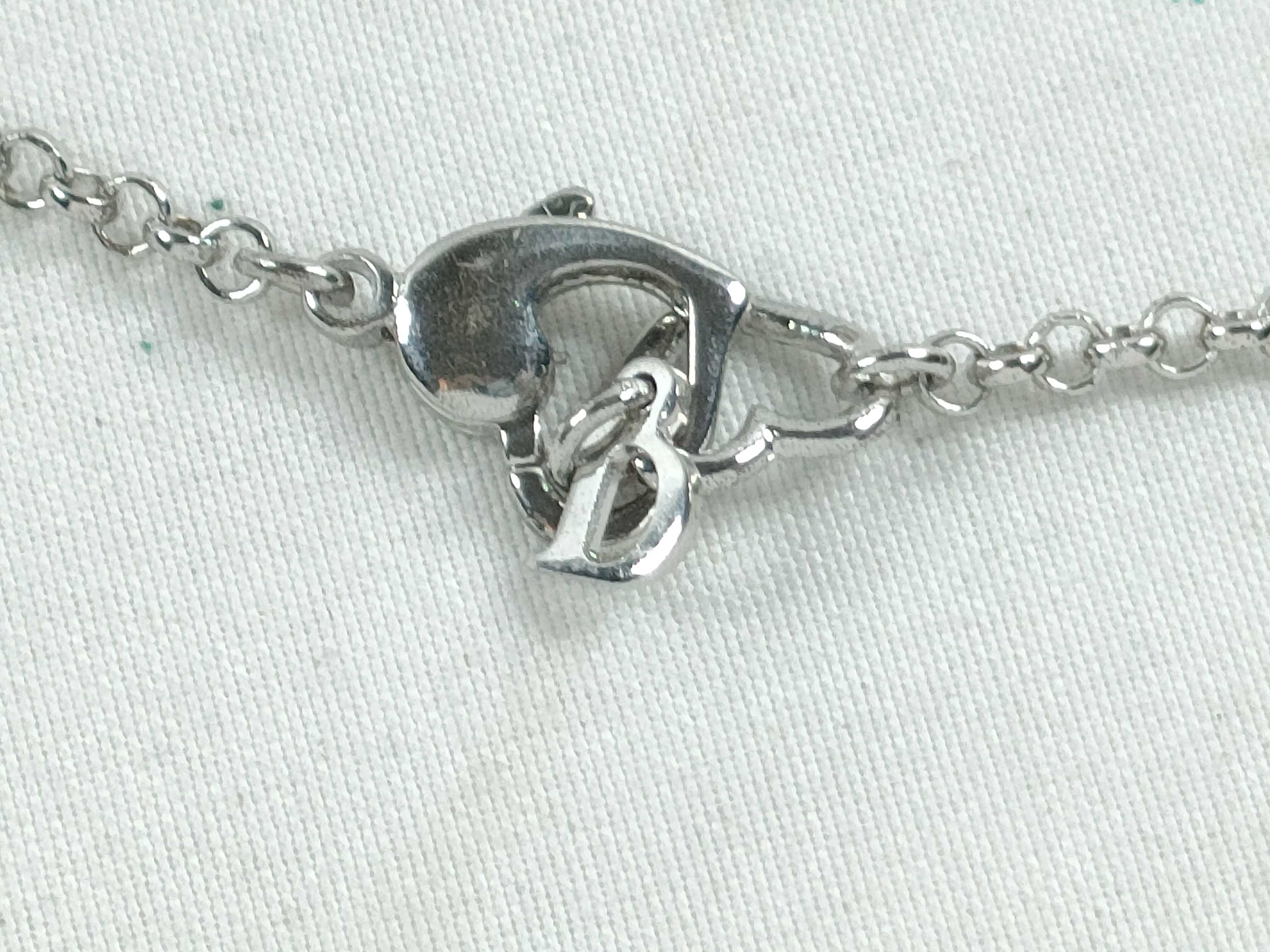 D logo rhinestone necklace — view 6