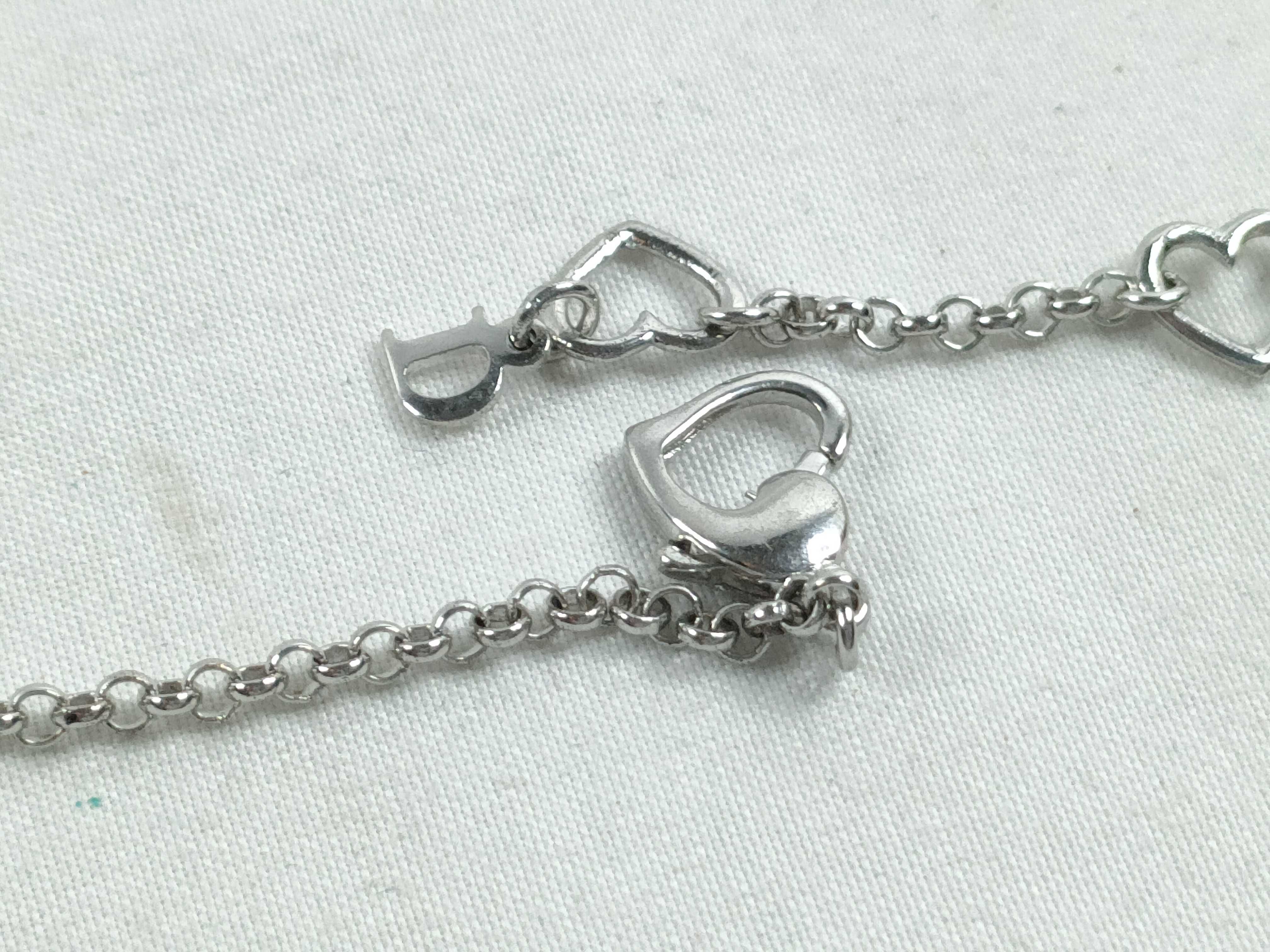 D logo rhinestone necklace — view 7