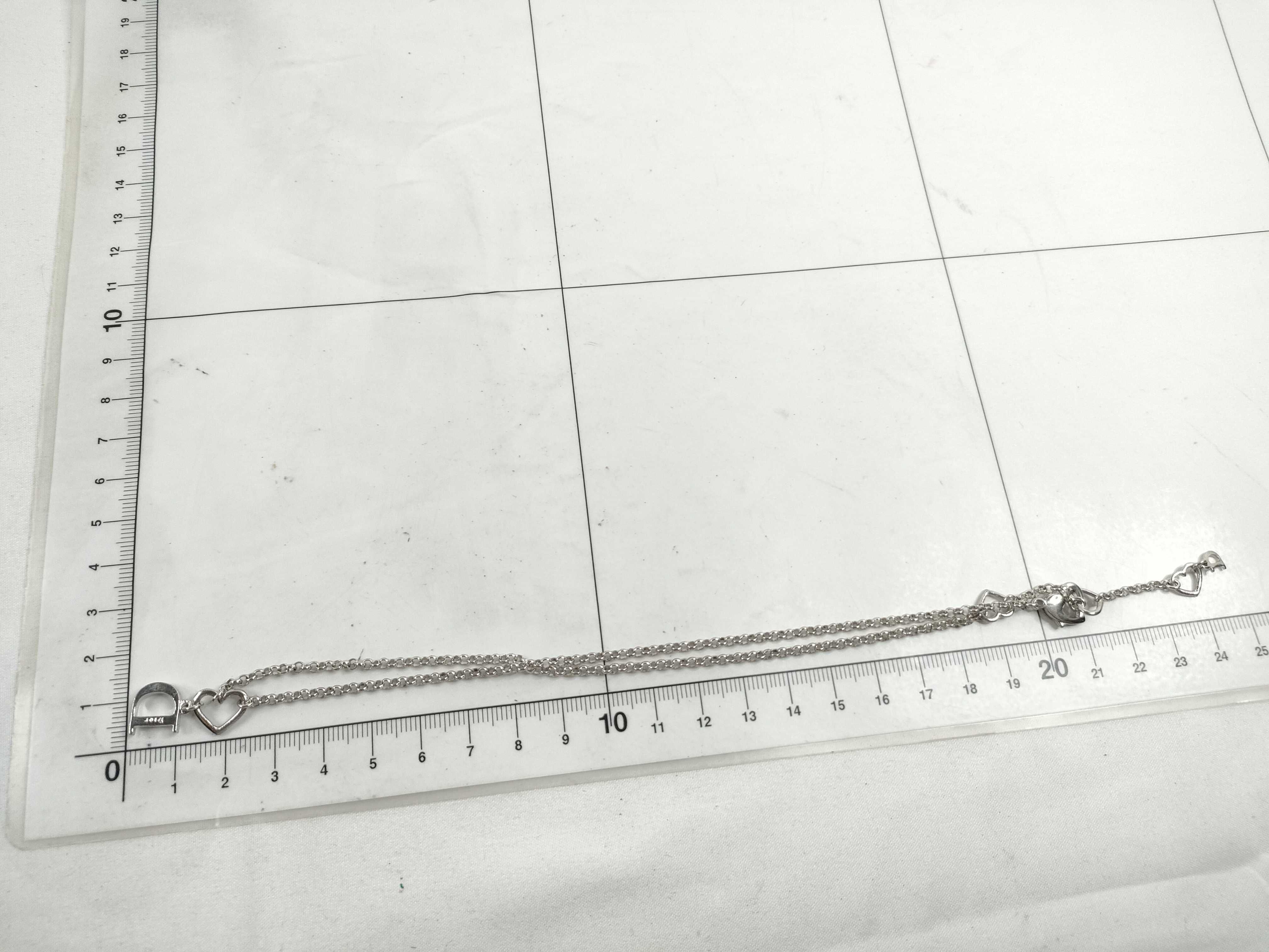 D logo rhinestone necklace — view 8