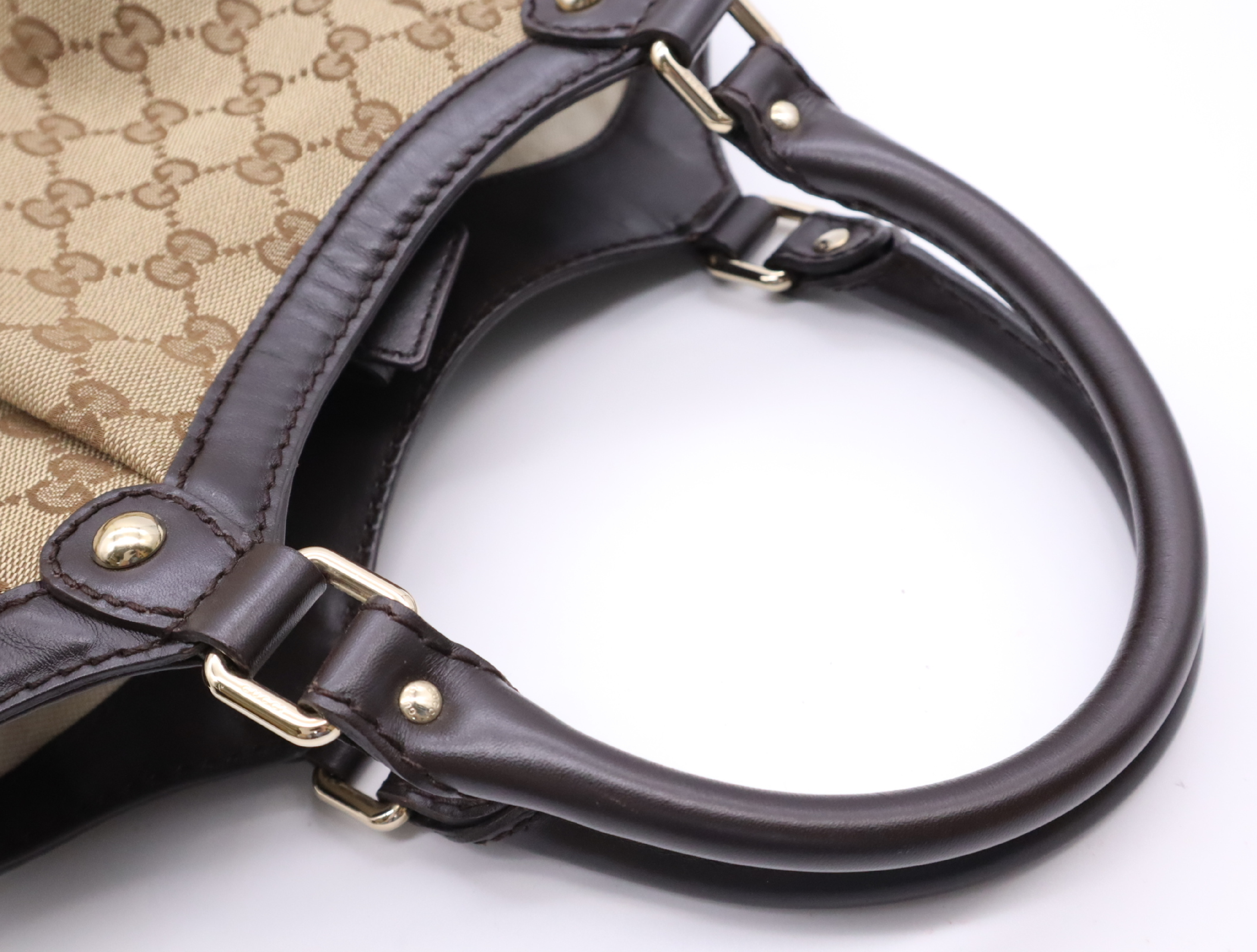 GG Canvas Sukey Handbag, Brown, with Dust Bag — view 10