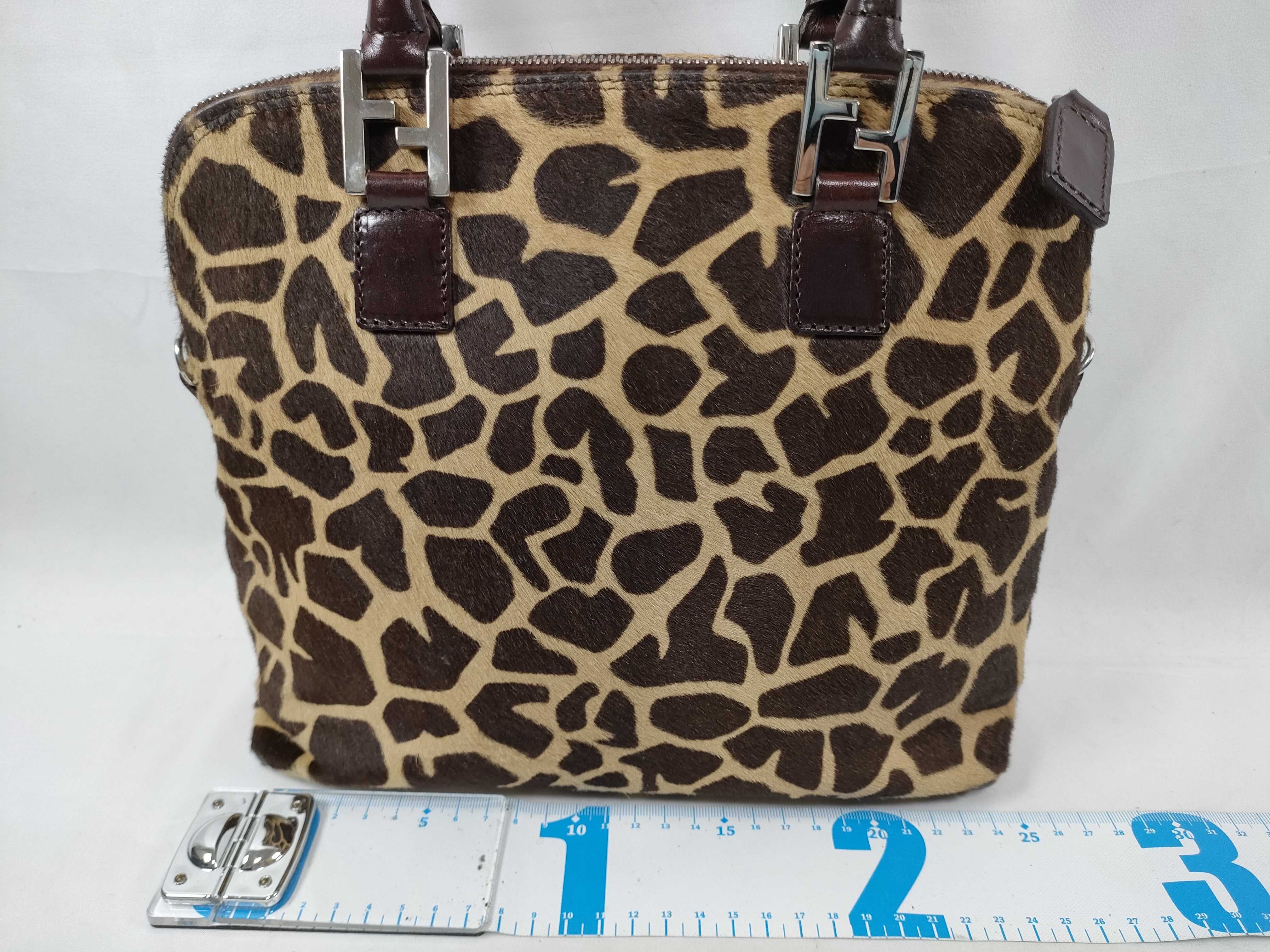 Calf Hair Giraffe 2-way Handbag Shoulder Bag Handbag — view 2