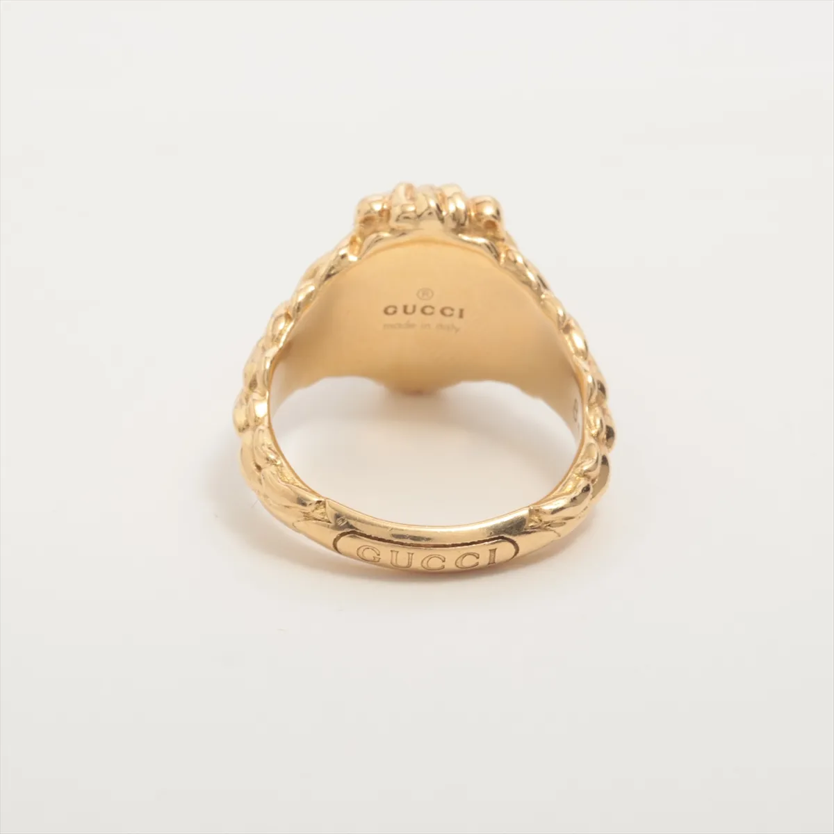 Lion Head Diamond Ring, 750 (Yellow Gold), 8.4g, 8 stones, chipped, — view 2