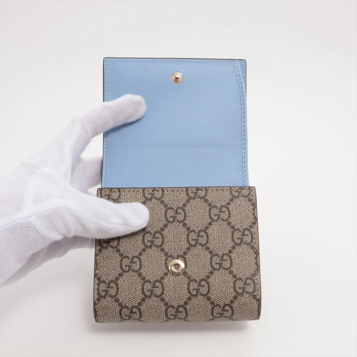 Double G 790062 PVC x Leather Compact Wallet Pink x Blue — view 3