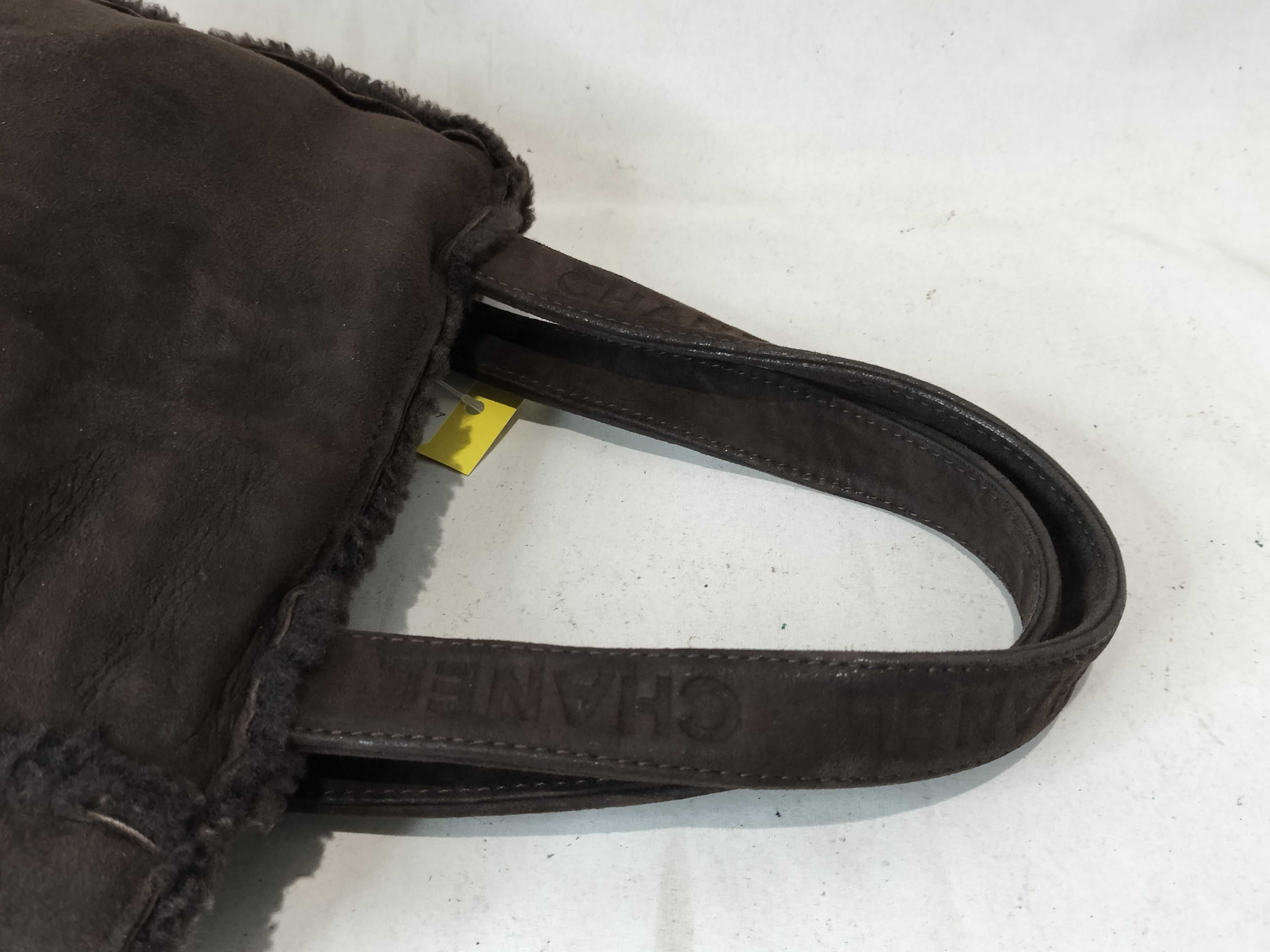 Suede Mini Handbag with Boa Lining — view 3