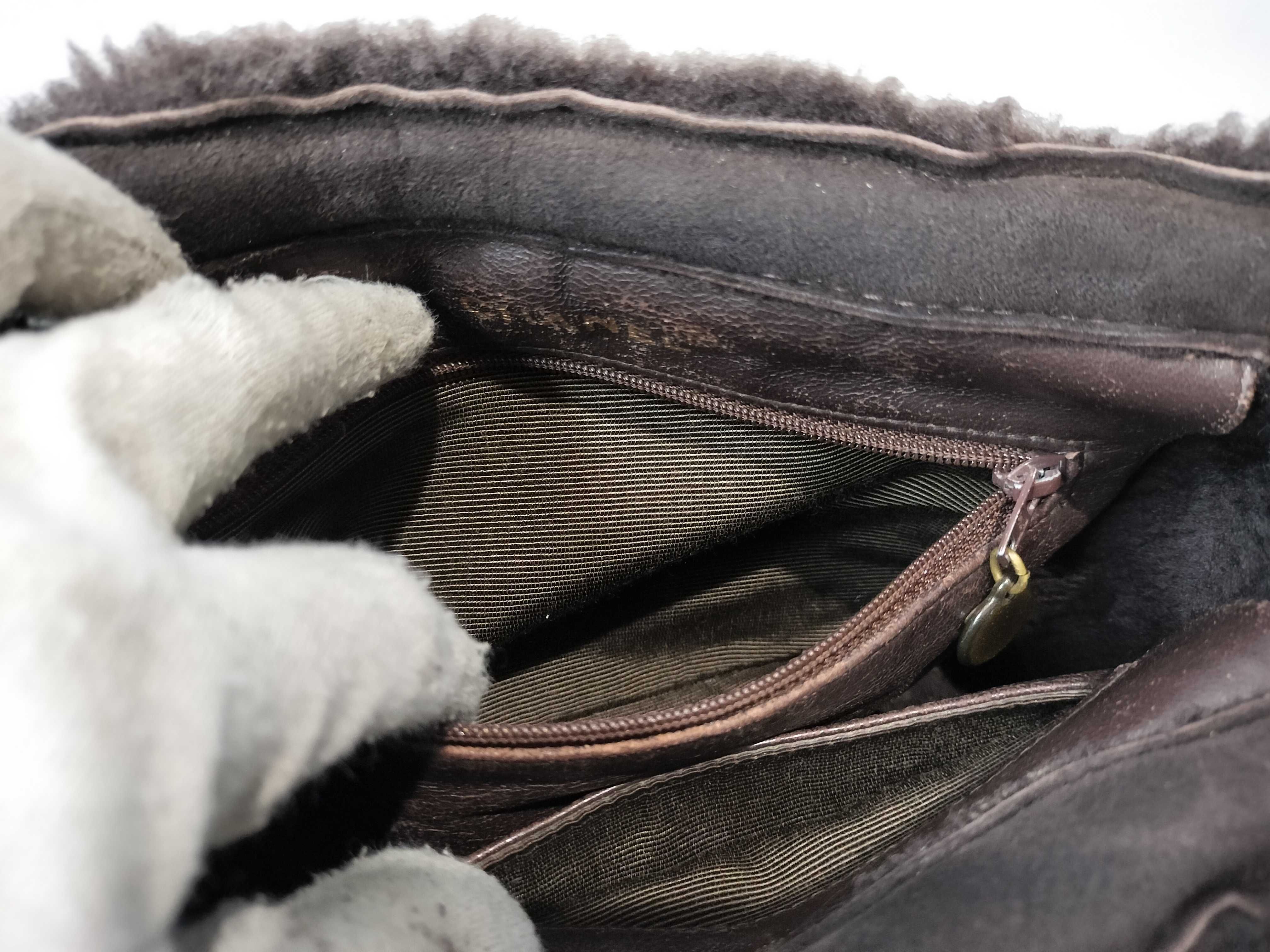 Suede Mini Handbag with Boa Lining — view 10