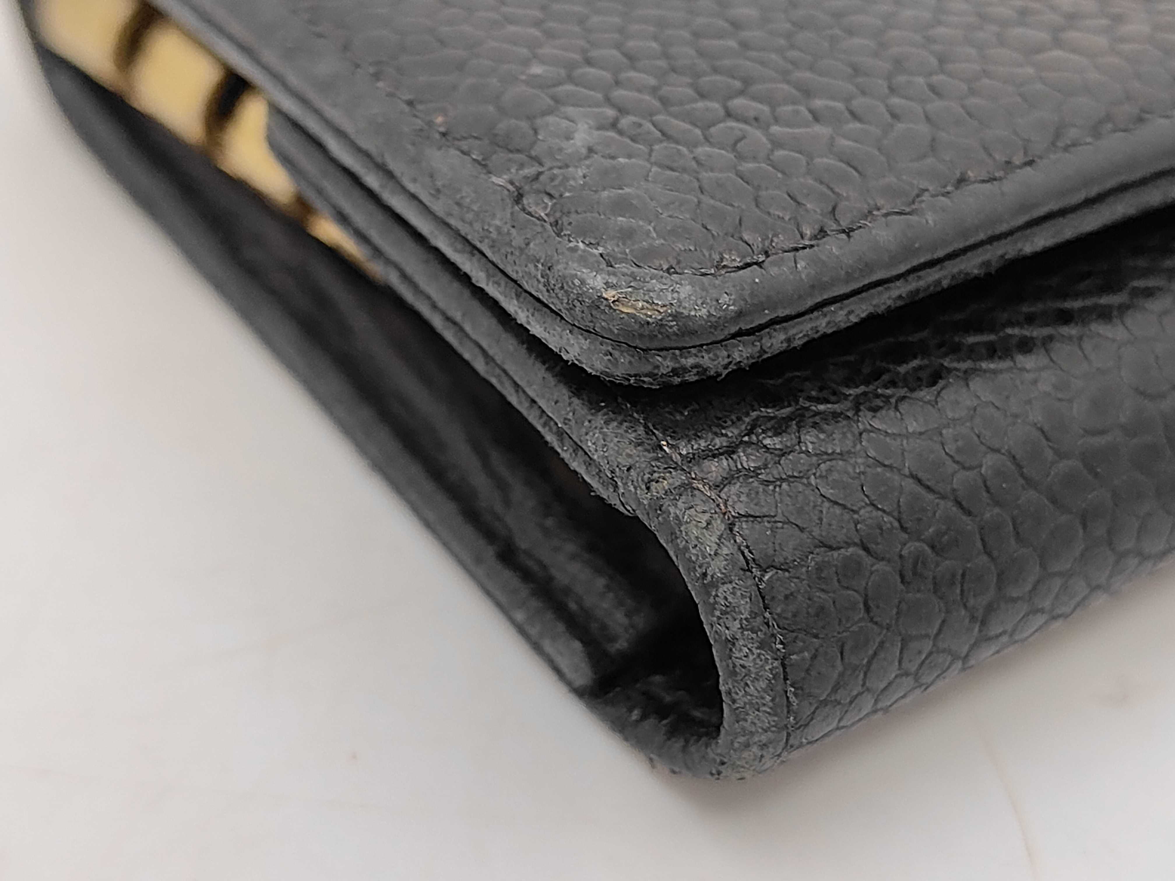 6-ring key case/key holder, Coco Mark, caviar leather, black, gold hardware, A13502 — view 7