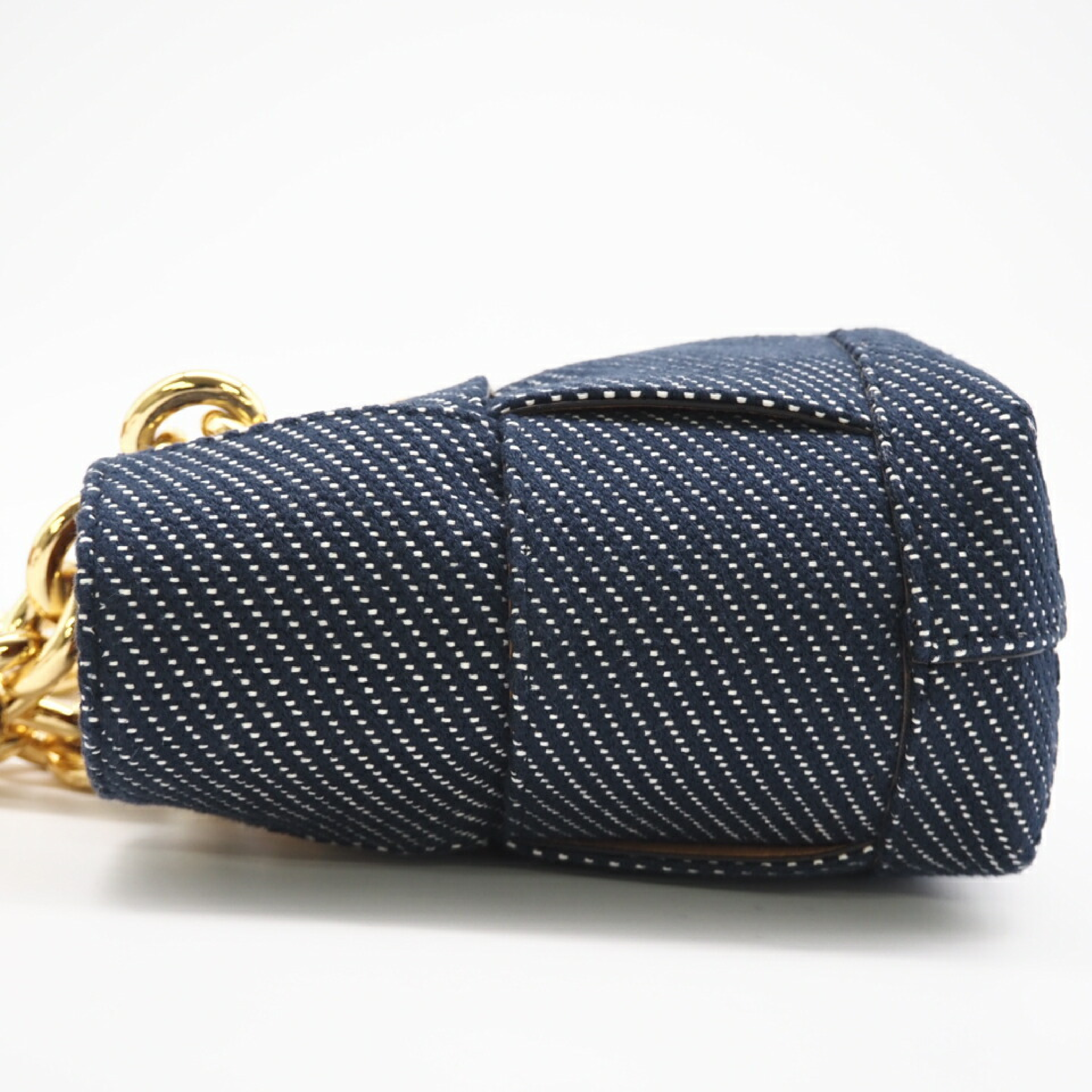 Maxi Intrecciato Arco Denim Navy Tote Bag (with dust bag) — view 5