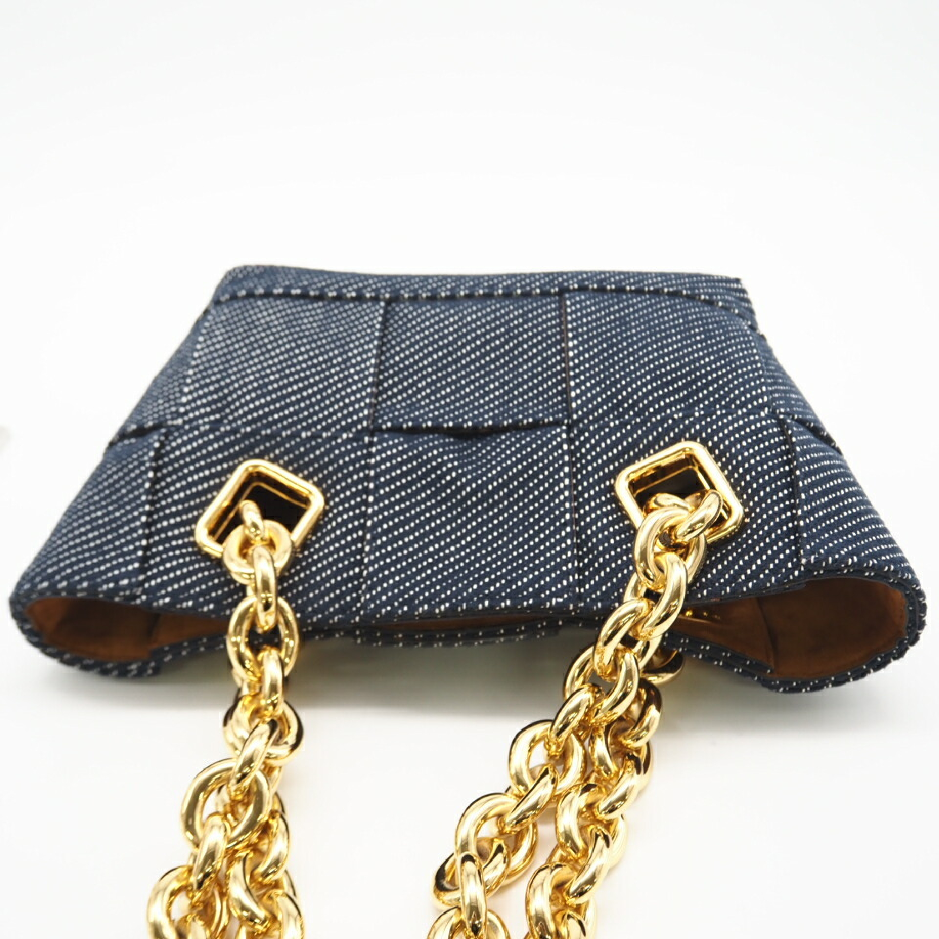 Maxi Intrecciato Arco Denim Navy Tote Bag (with dust bag) — view 6