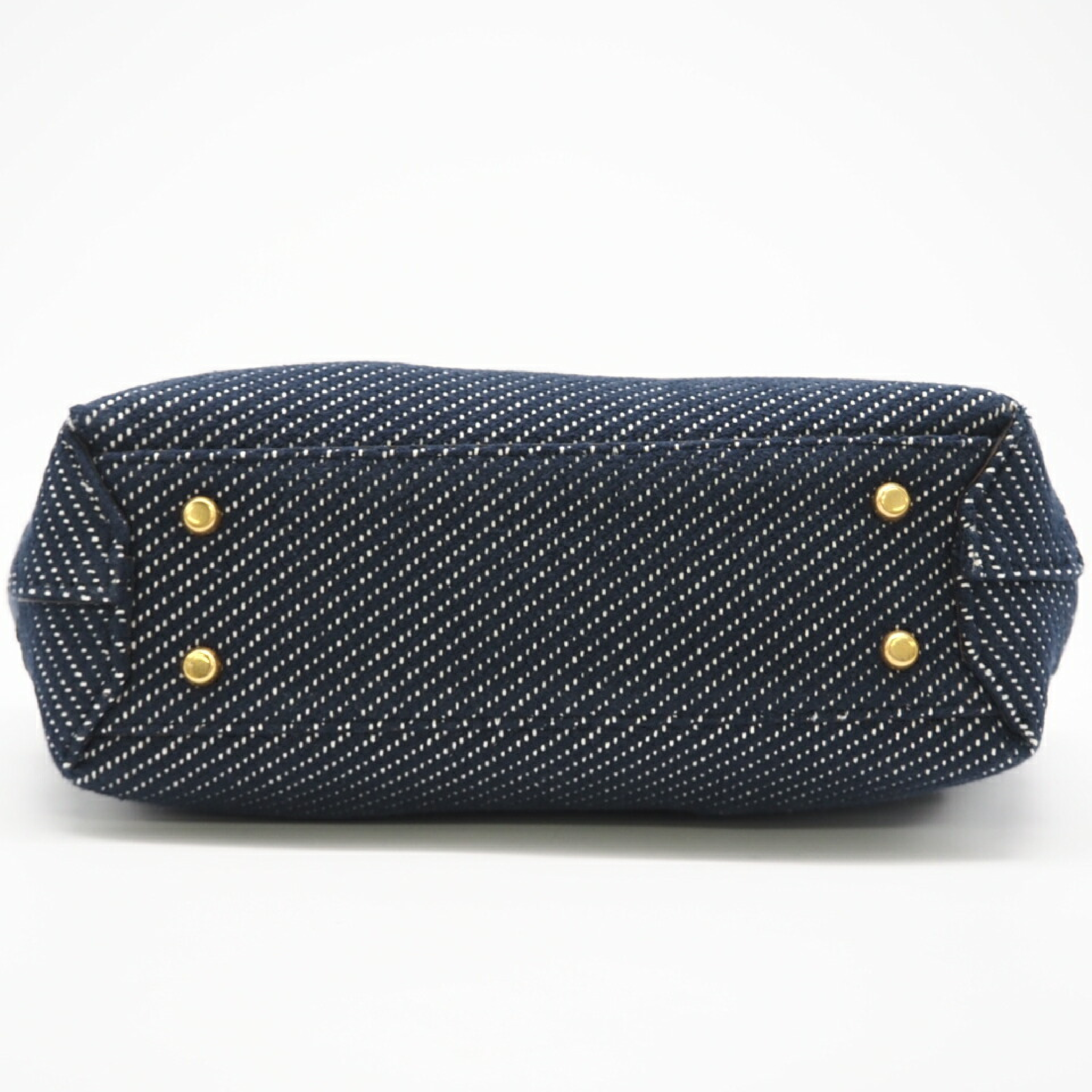 Maxi Intrecciato Arco Denim Navy Tote Bag (with dust bag) — view 7