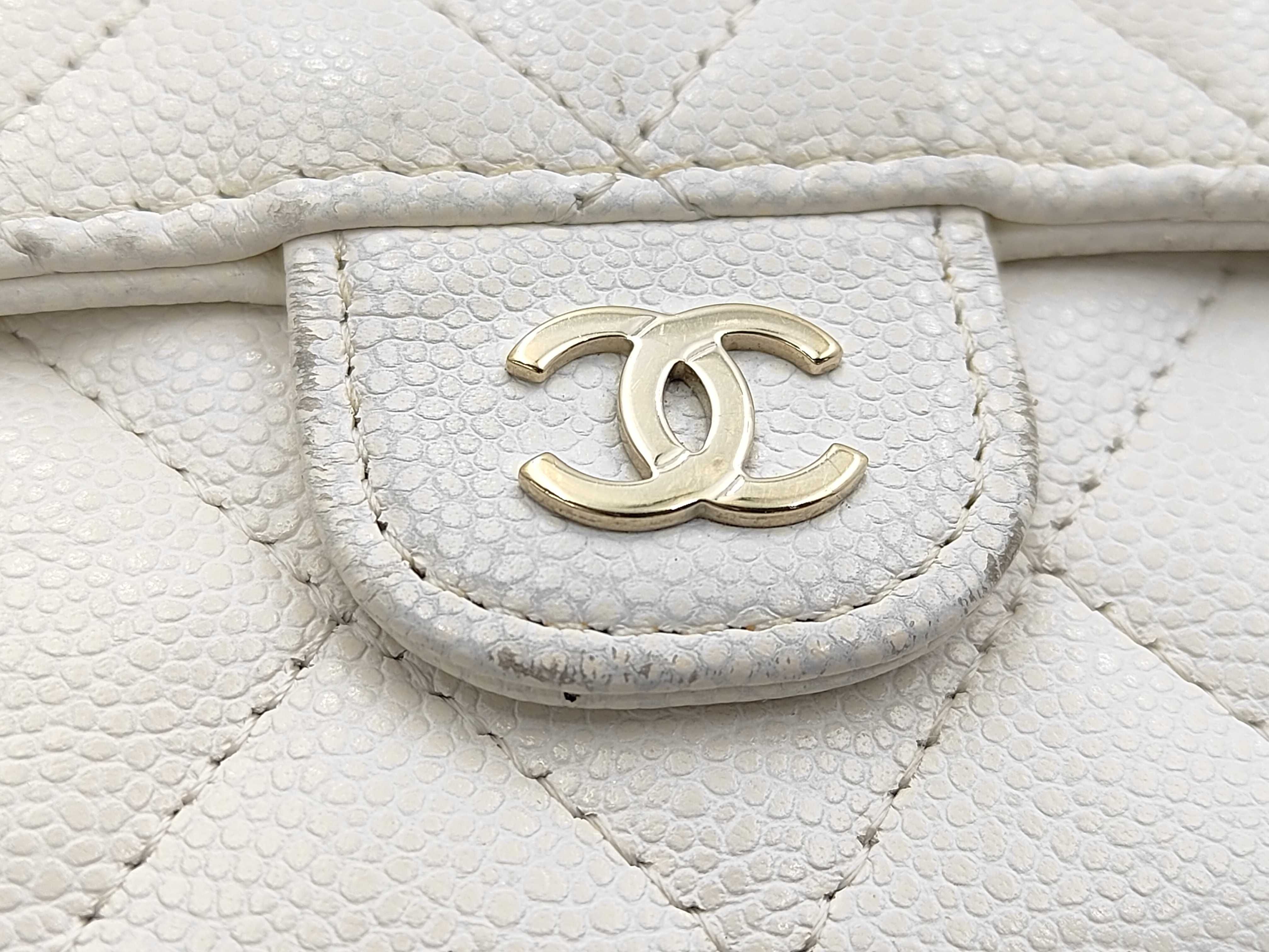 Long Wallet, Caviar Leather, Matelassé, Random Number, Coco Mark, White Wallet — view 9