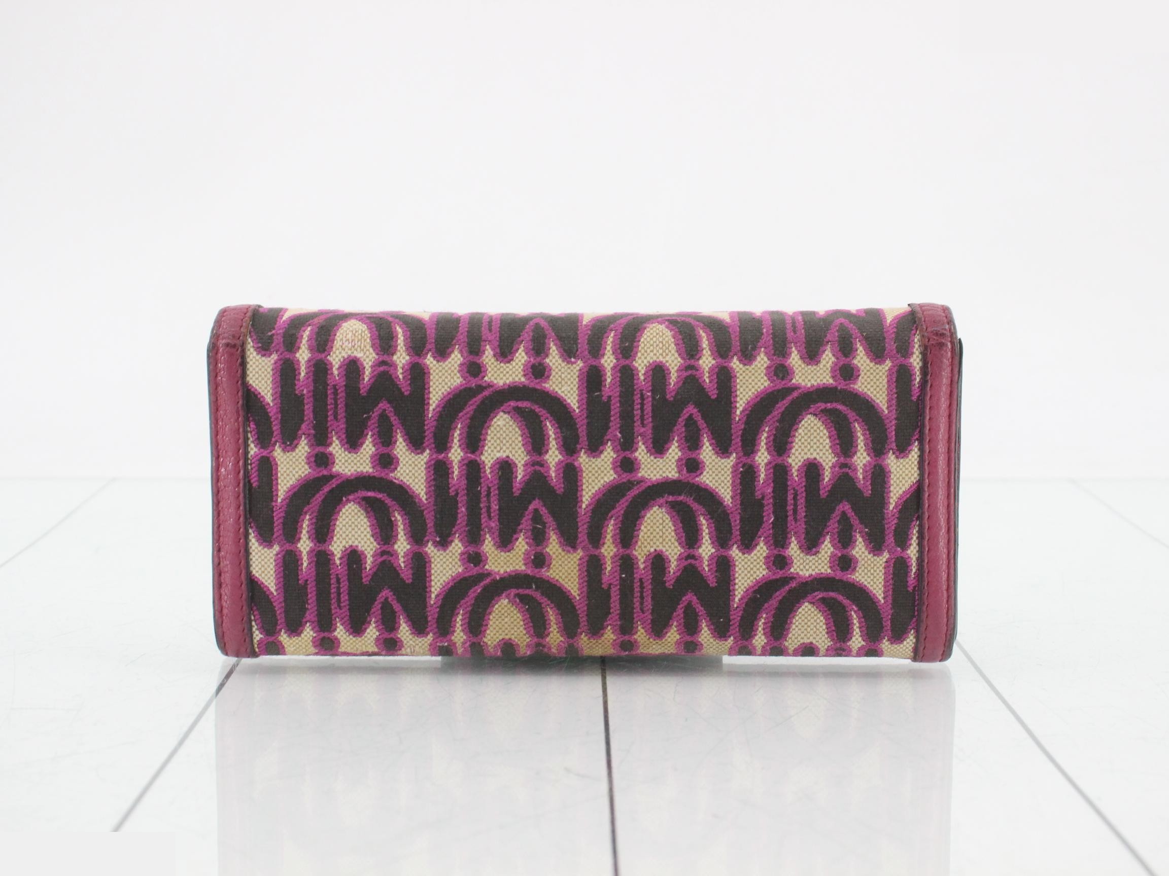 Jacquard Leather Long Wallet — view 2