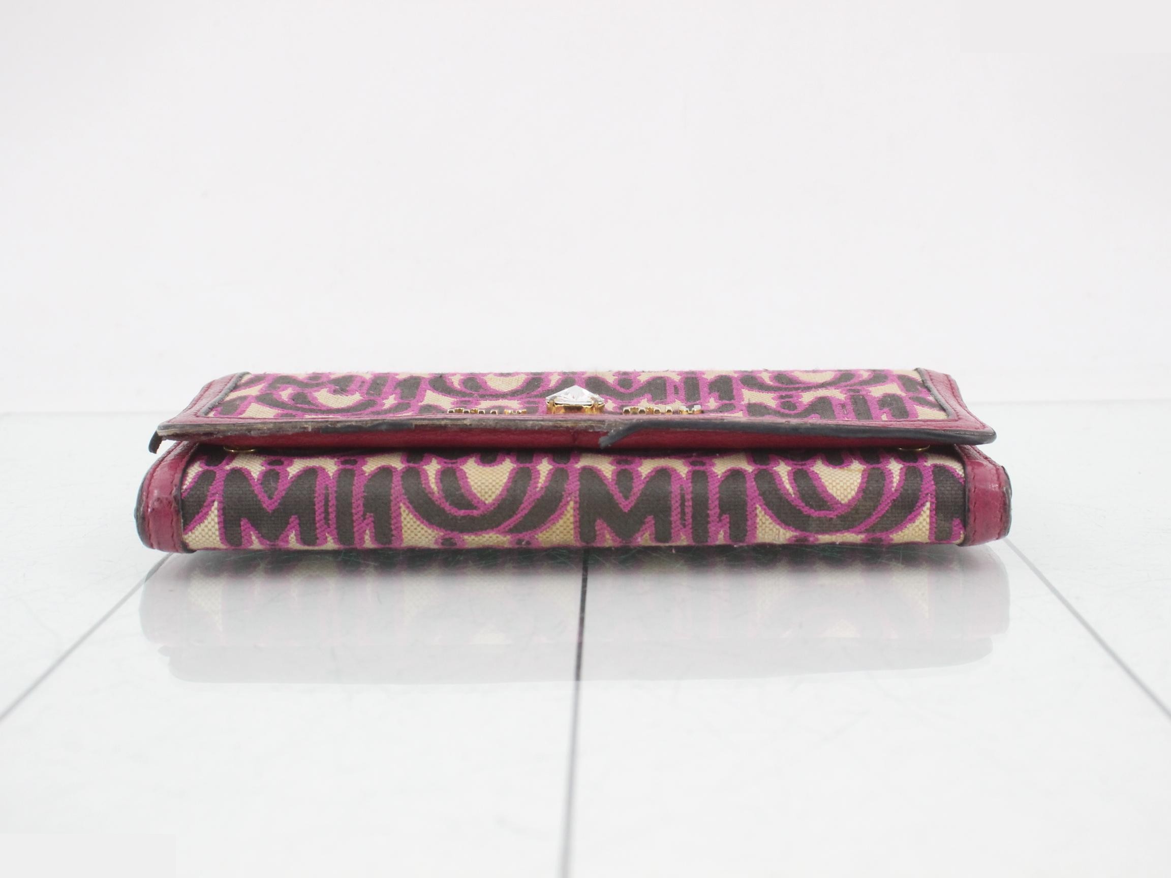 Jacquard Leather Long Wallet — view 3