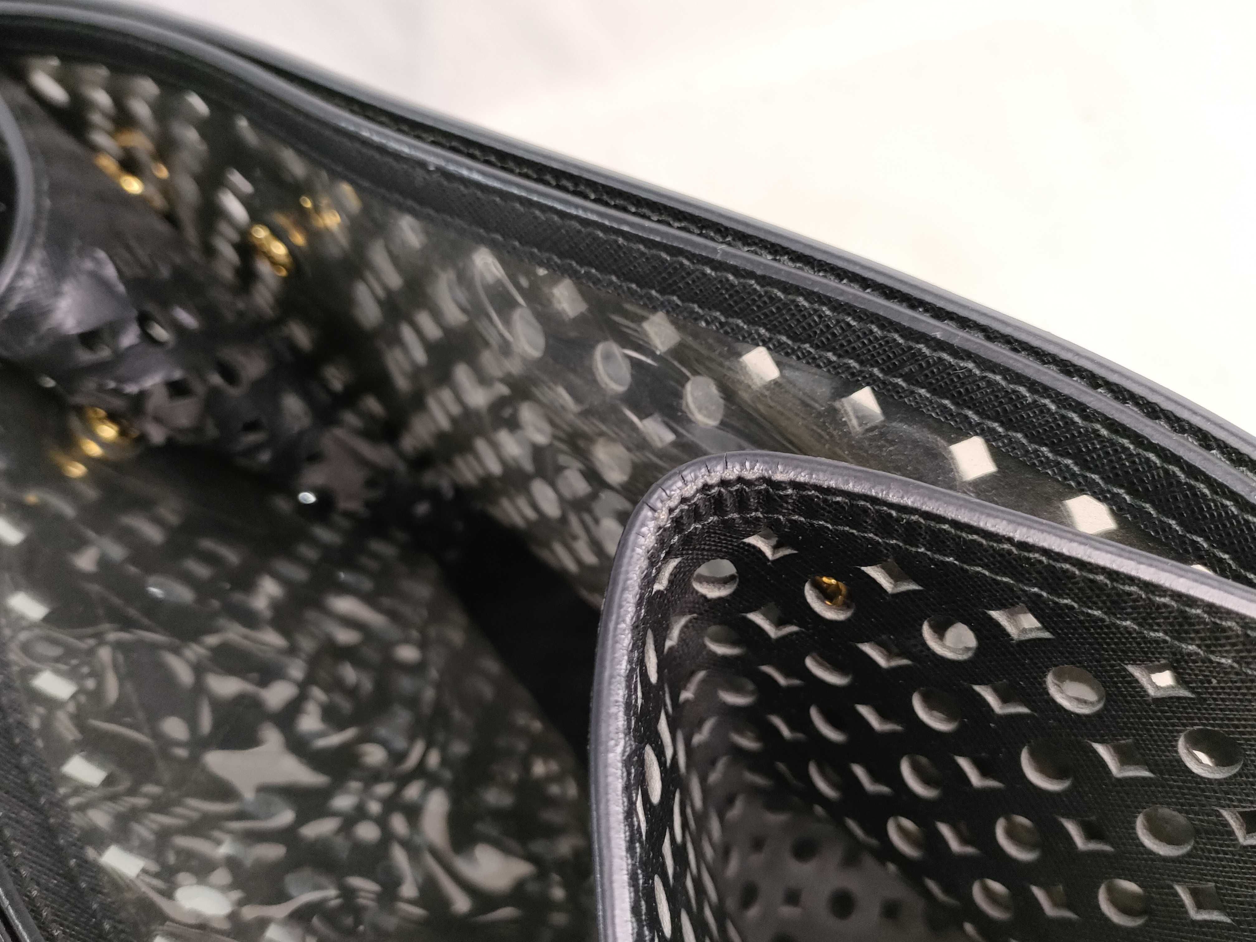 Saffiano Lux Leather Tote Bag, Black BR5016 Tote Bag — view 12