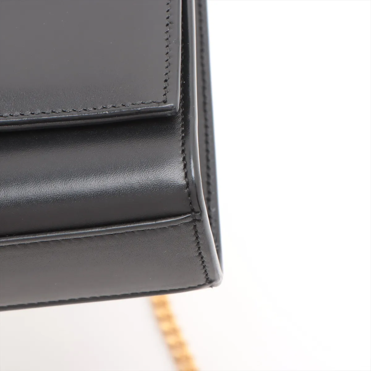 Classic Kate Leather Chain Shoulder Bag Black 354119 — view 12
