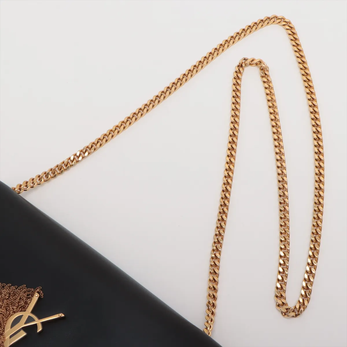 Classic Kate Leather Chain Shoulder Bag Black 354119 — view 5