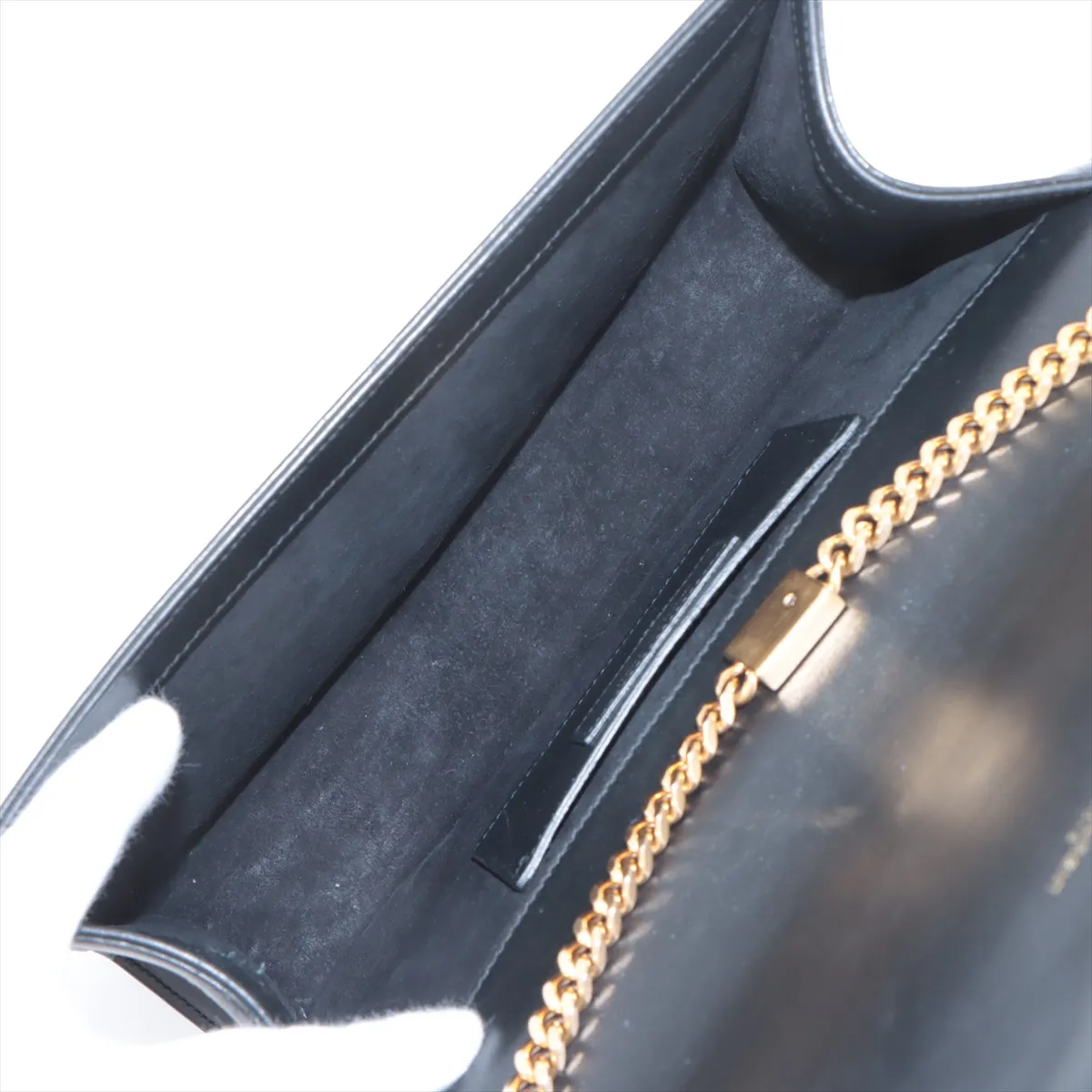 Classic Kate Leather Chain Shoulder Bag Black 354119 — view 6