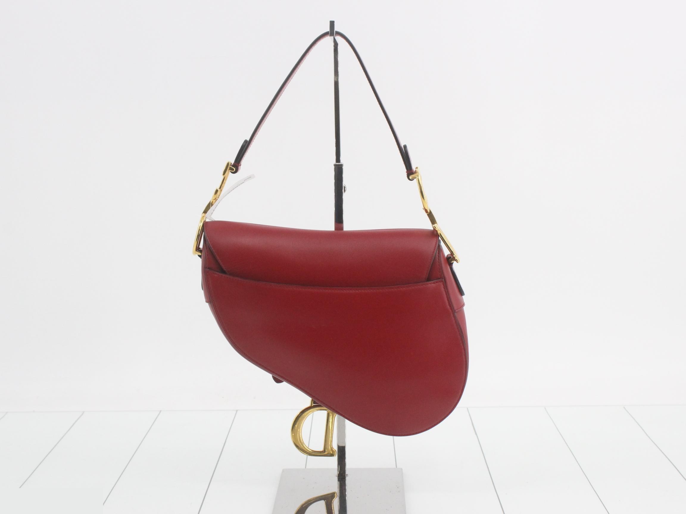 Saddlebag, Leather, One-Shoulder Bag, Red — view 2