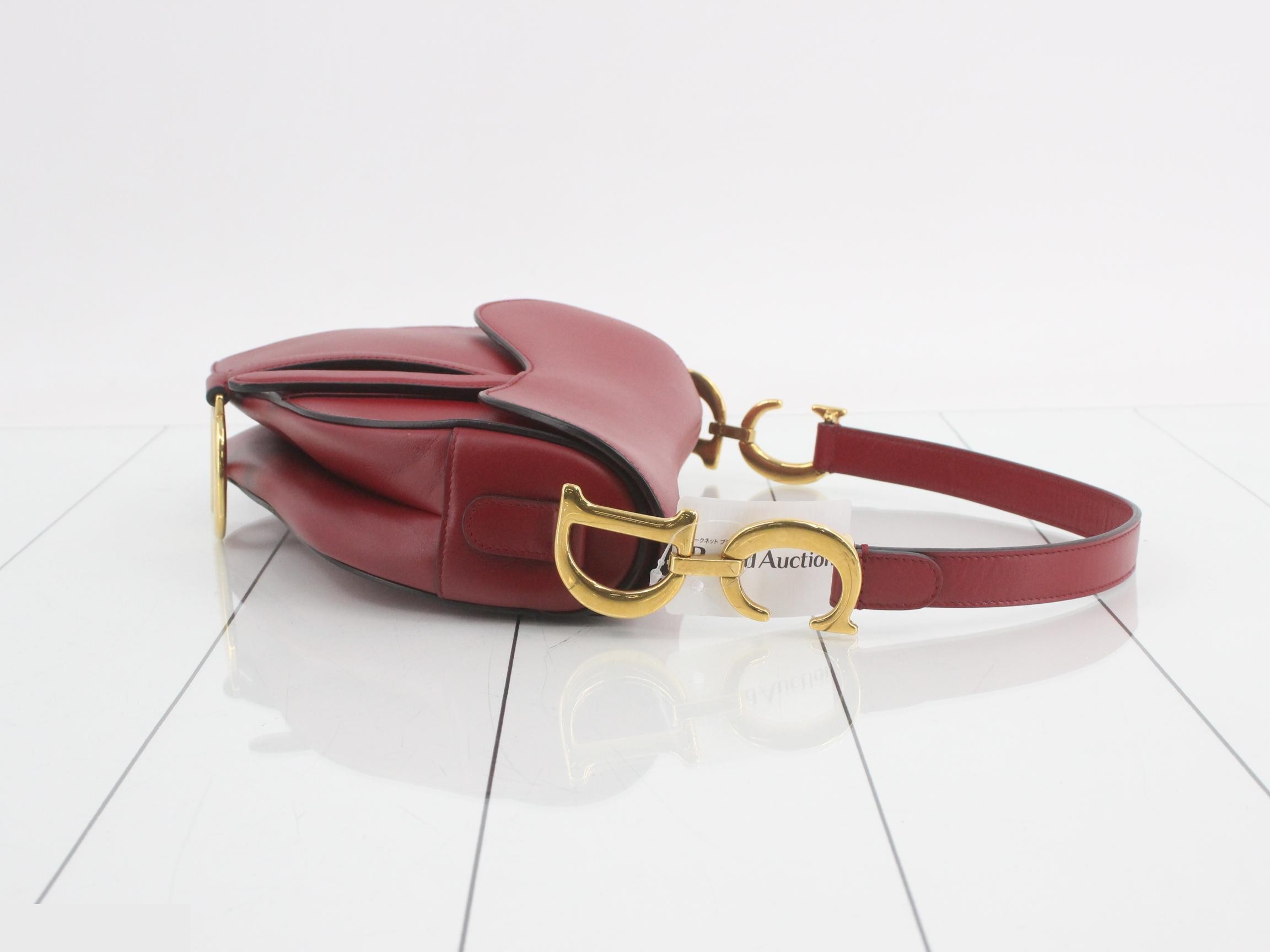 Saddlebag, Leather, One-Shoulder Bag, Red — view 3