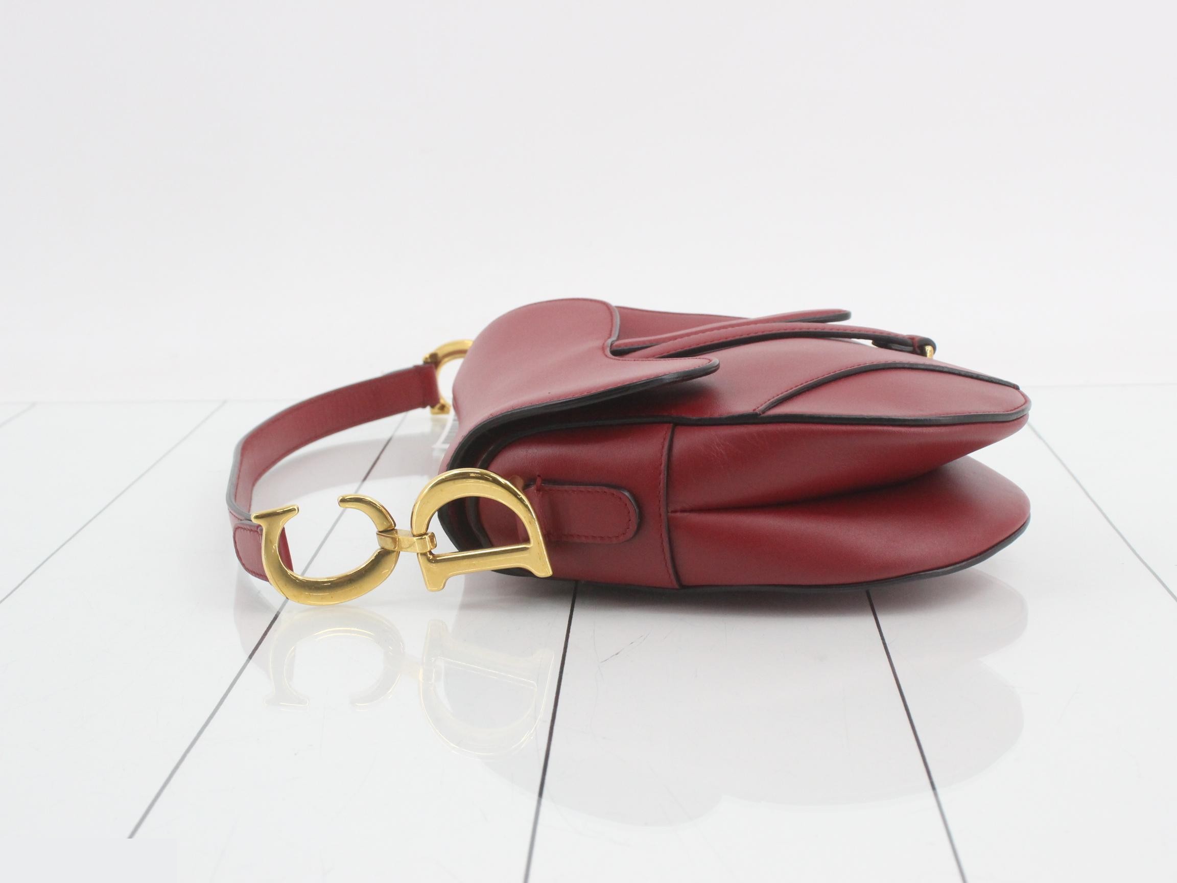 Saddlebag, Leather, One-Shoulder Bag, Red — view 4