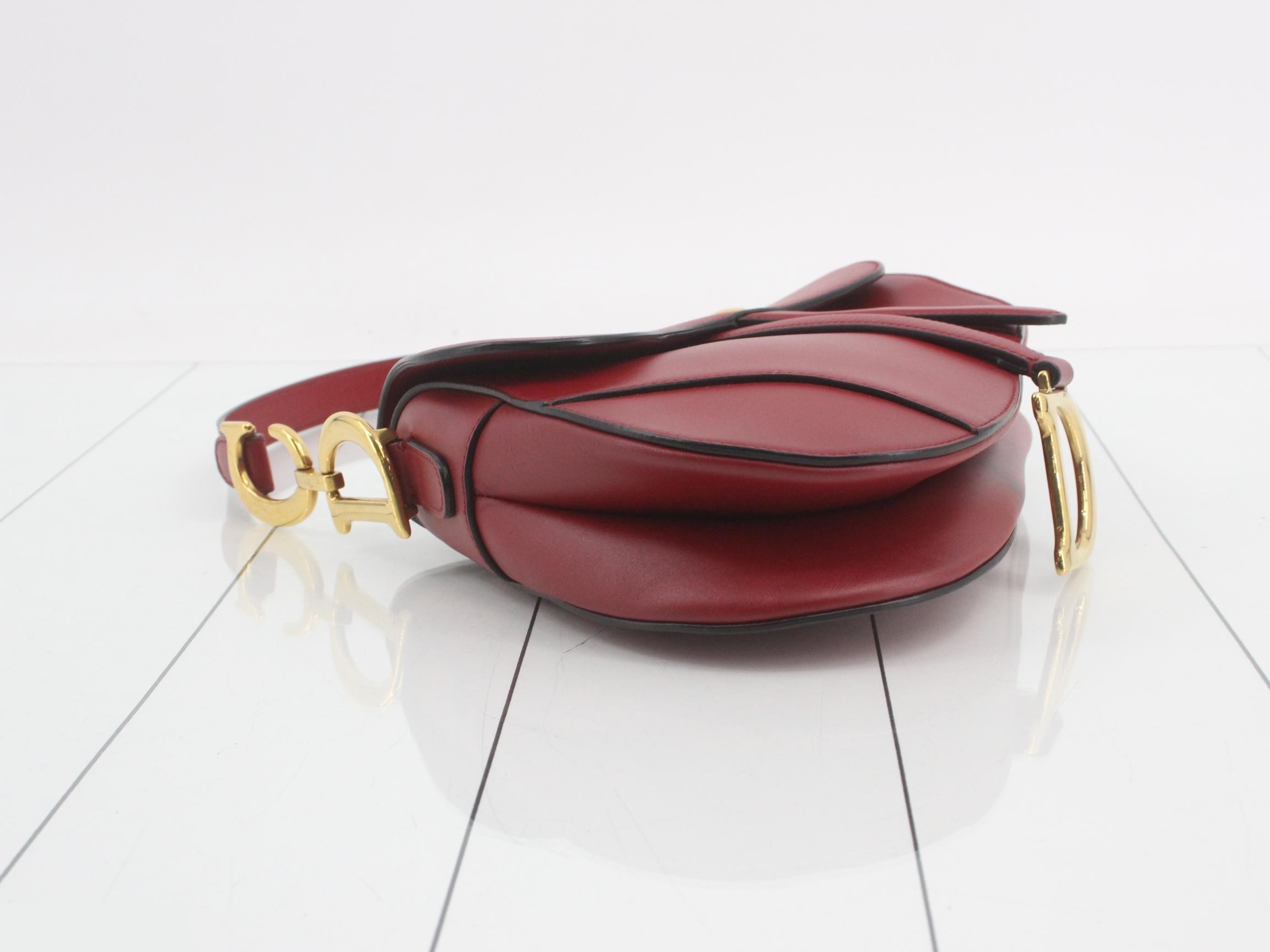 Saddlebag, Leather, One-Shoulder Bag, Red — view 5