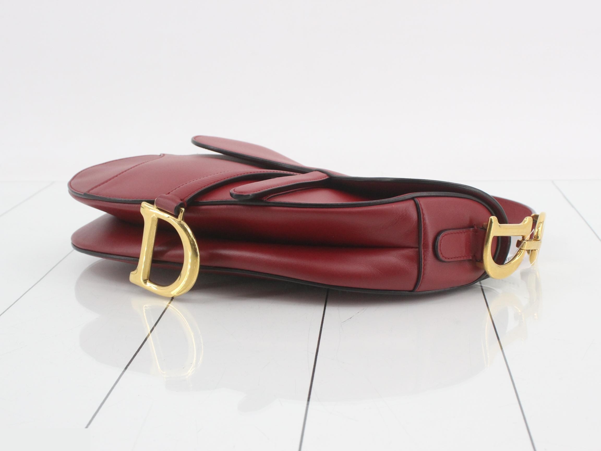 Saddlebag, Leather, One-Shoulder Bag, Red — view 6