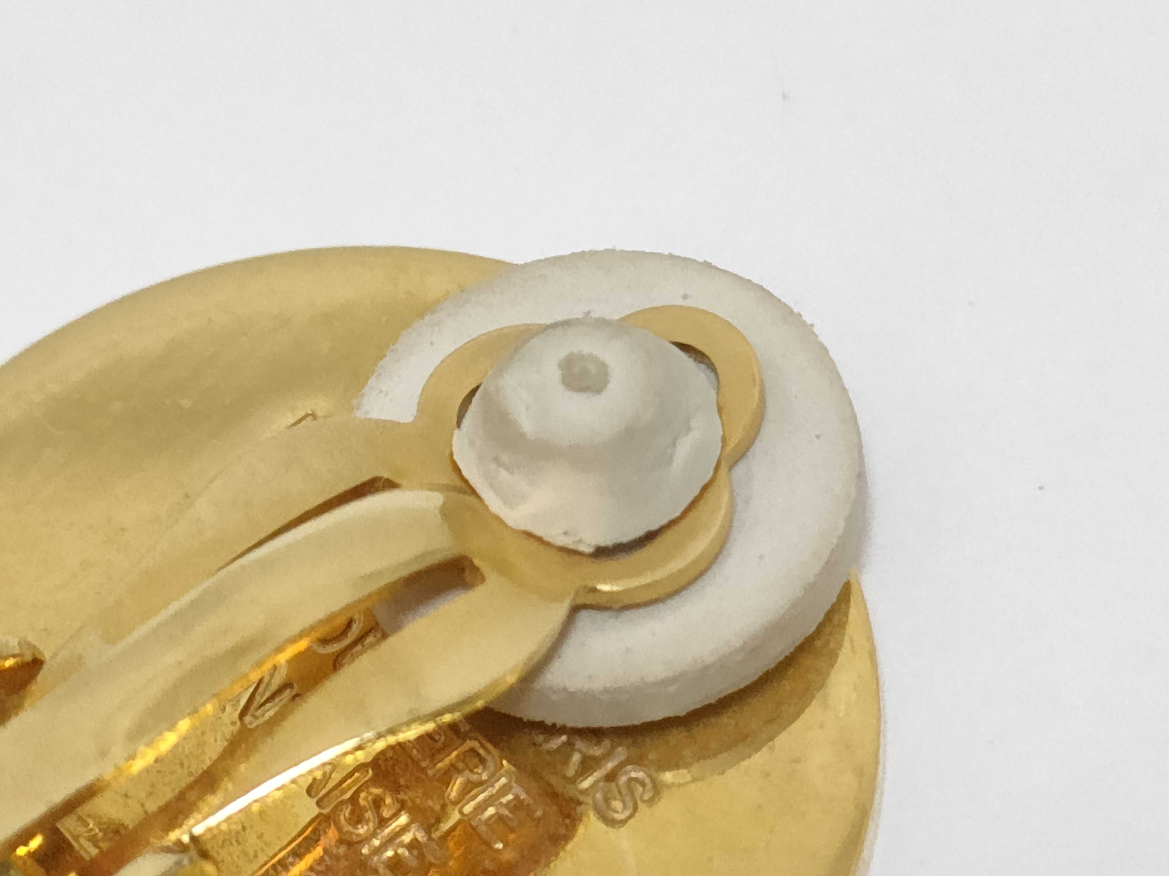 Sellier Earrings, Gold Hardware, Hermes Earrings — view 12