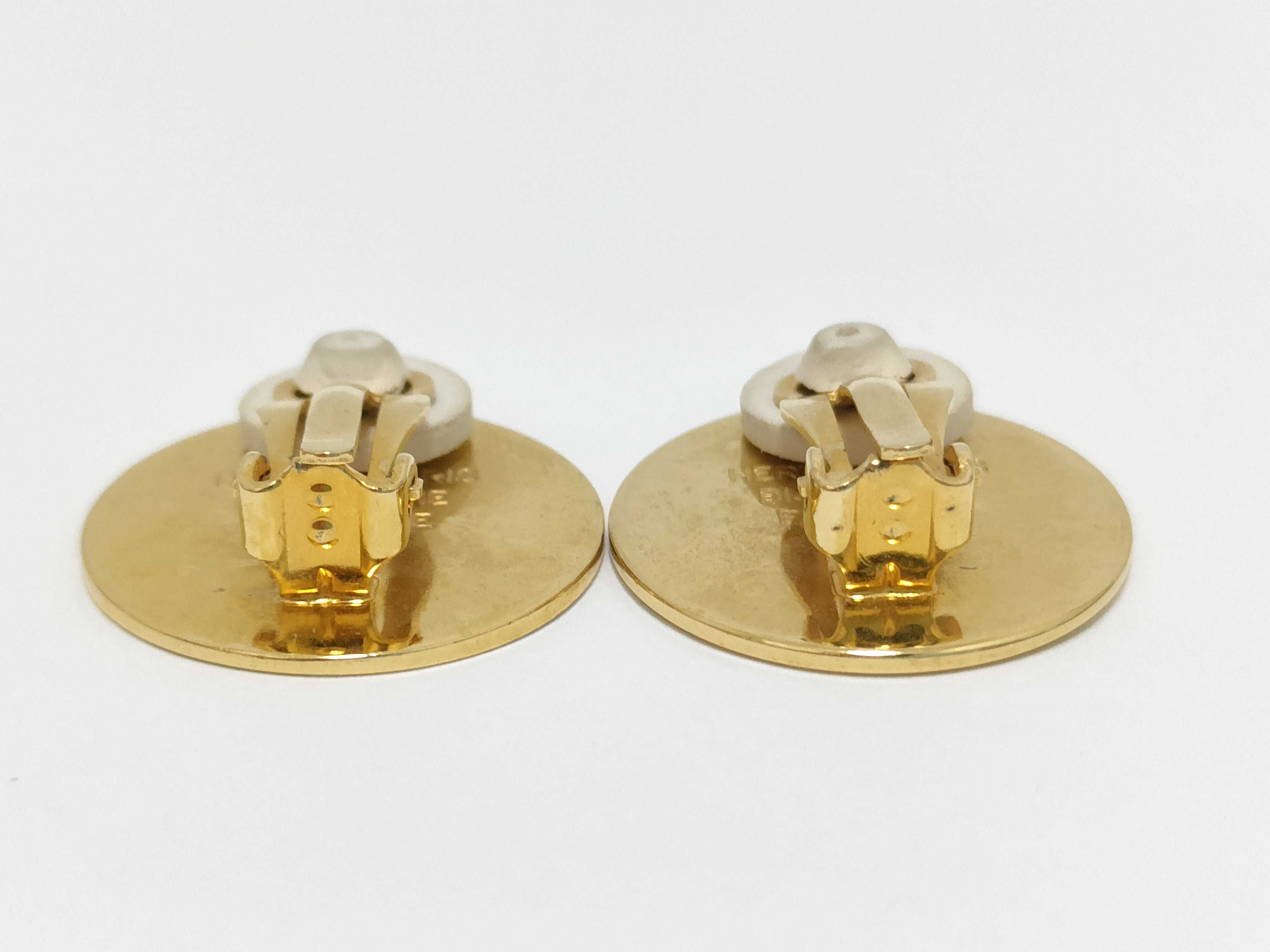 Sellier Earrings, Gold Hardware, Hermes Earrings — view 13
