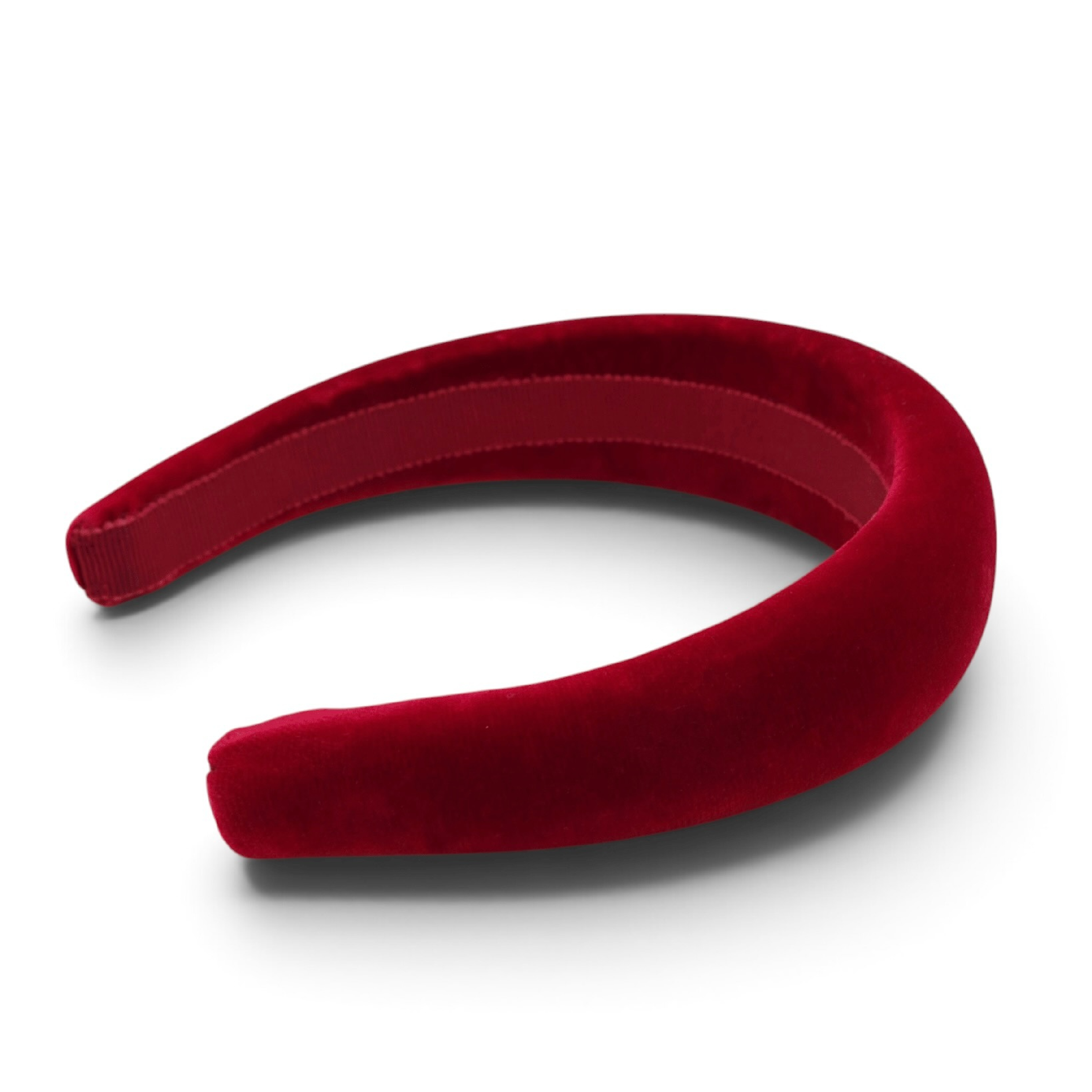 Logo Velour Headband, Red, Women's Hair Accessory — view 5