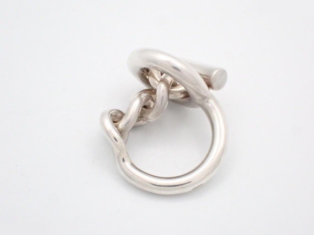 Croisette ring, 925 sterling silver, 15.1g, stamped "52", actual size #9 — view 3