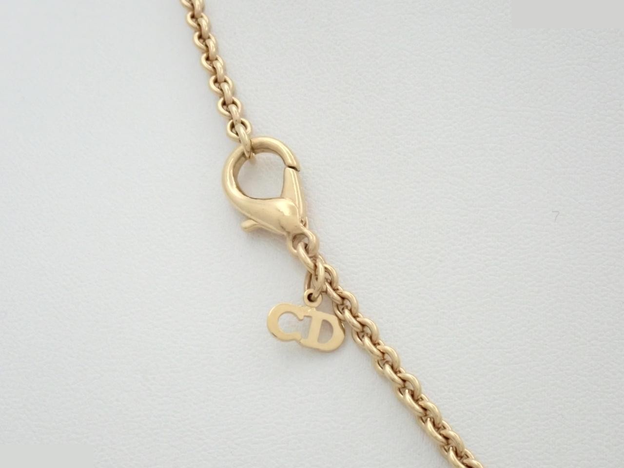 Logo rhinestone gold-plated necklace, chain approximately 50cm — view 2