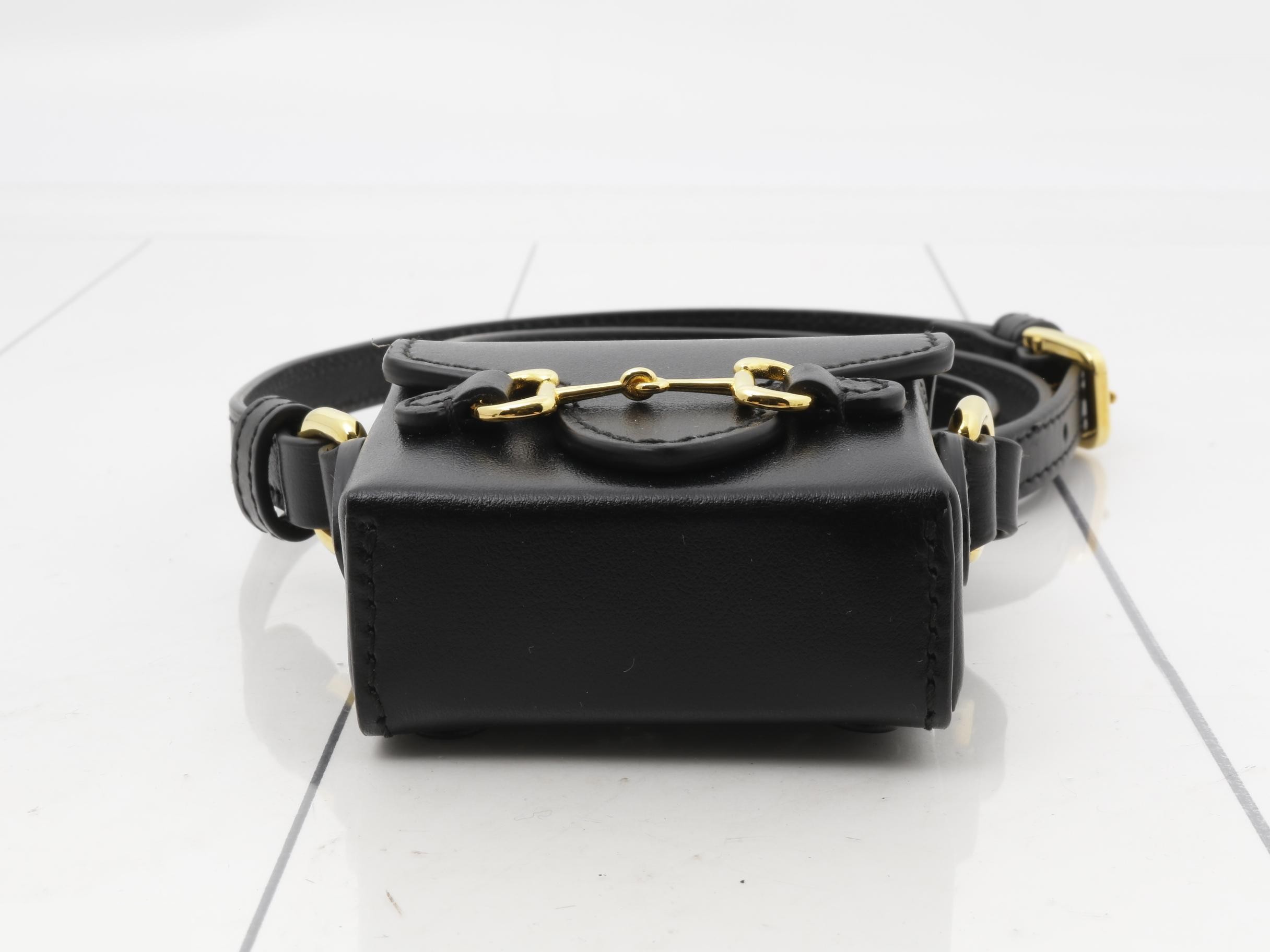 Horsebit 1955 AirPods Pro Case, Leather, Black — view 3
