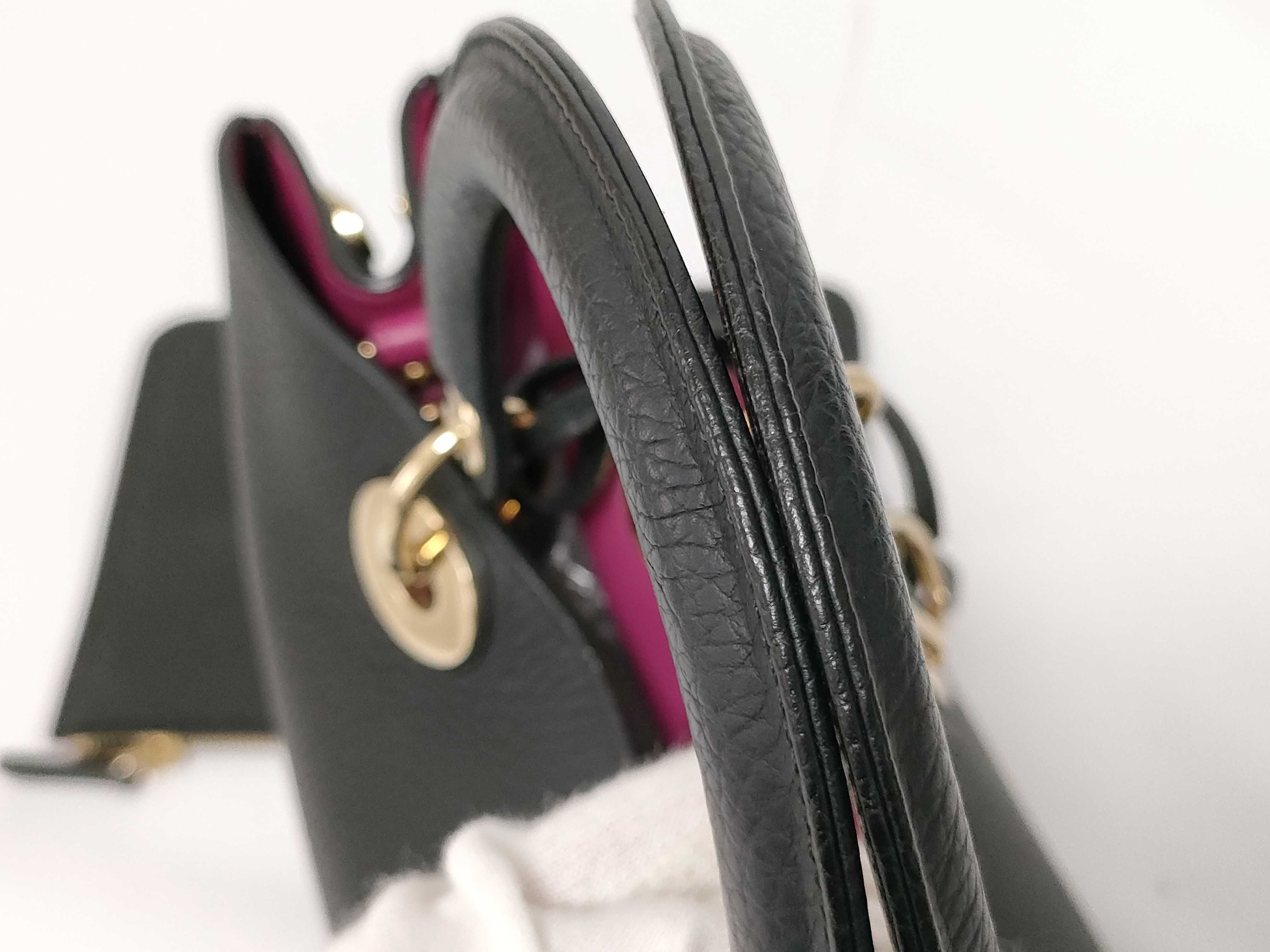 Diorissimo Black Grained Calf Leather Medium Handbag — view 6