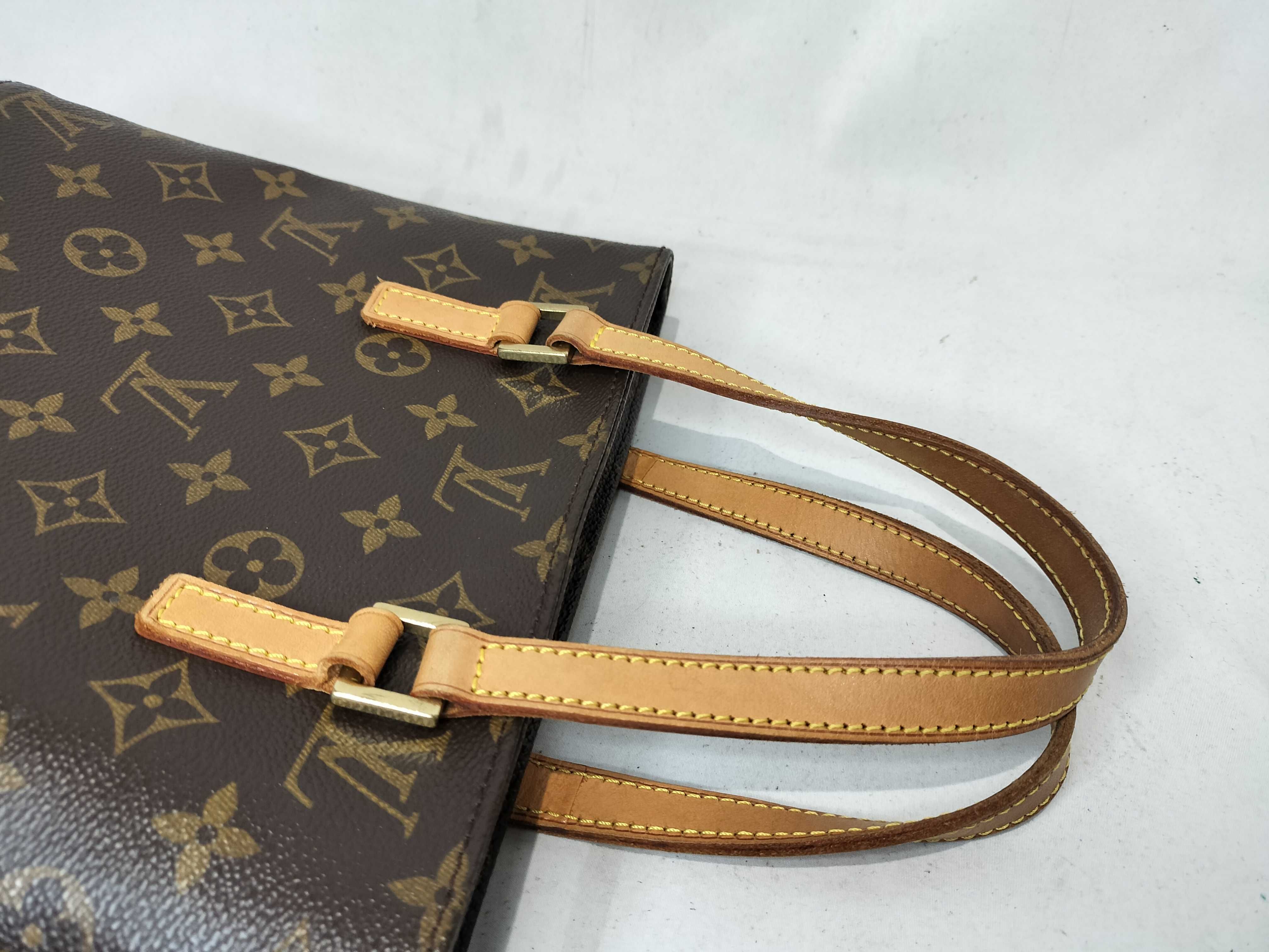Monogram Louis Vuitton Plat Vavin Vintage Leather Handbag — view 3