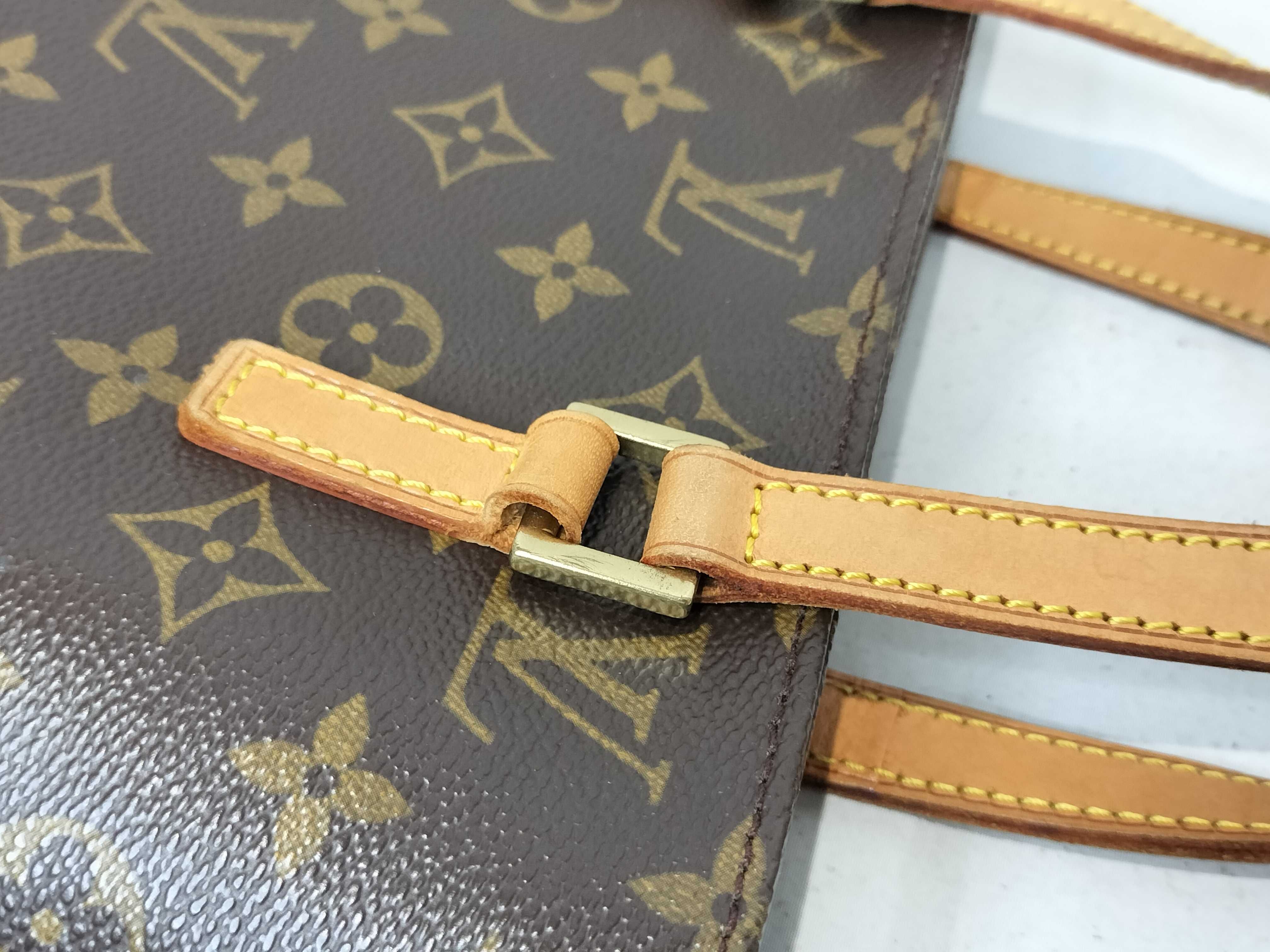 Monogram Louis Vuitton Plat Vavin Vintage Leather Handbag — view 5