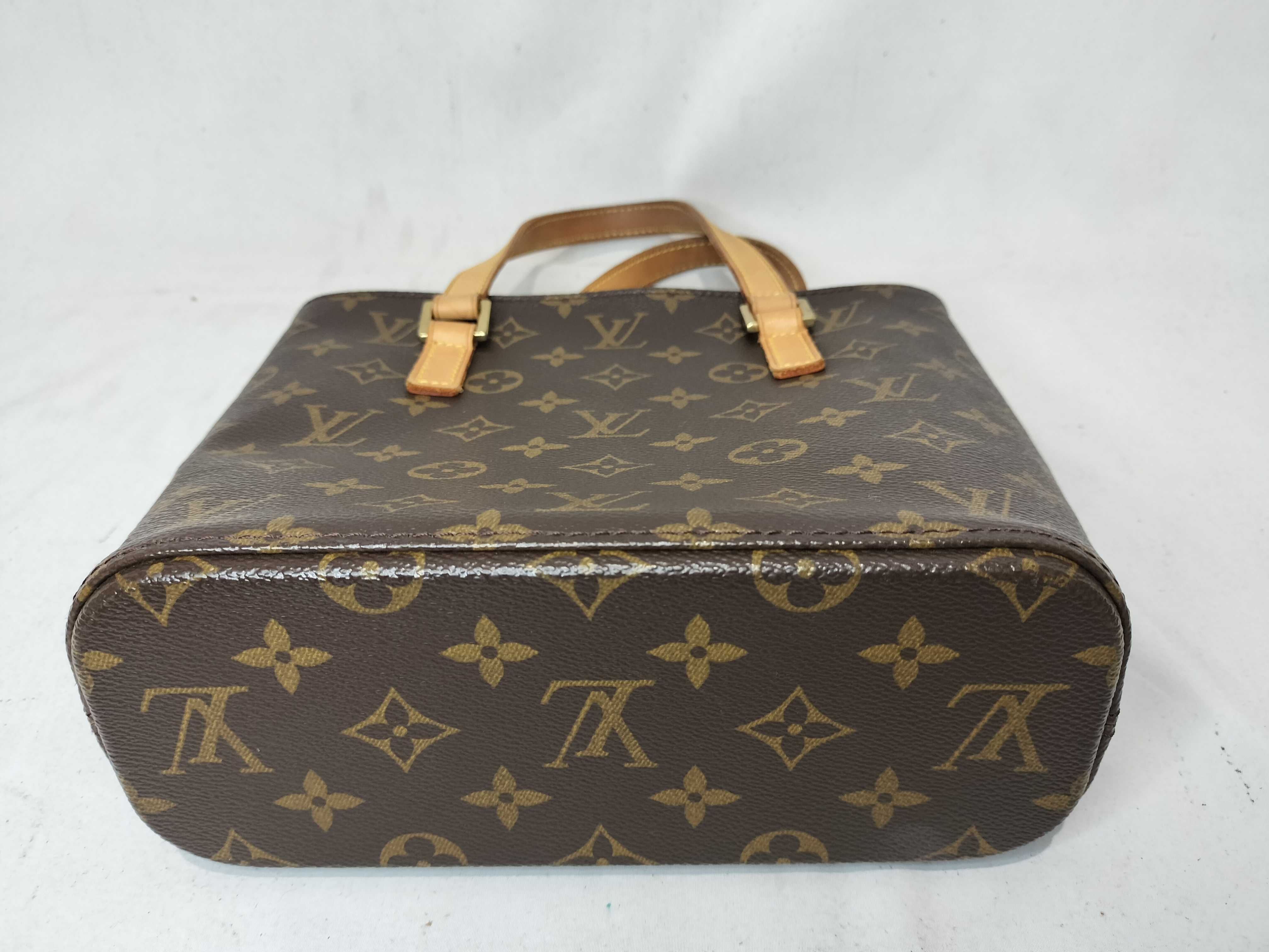 Monogram Louis Vuitton Plat Vavin Vintage Leather Handbag — view 7