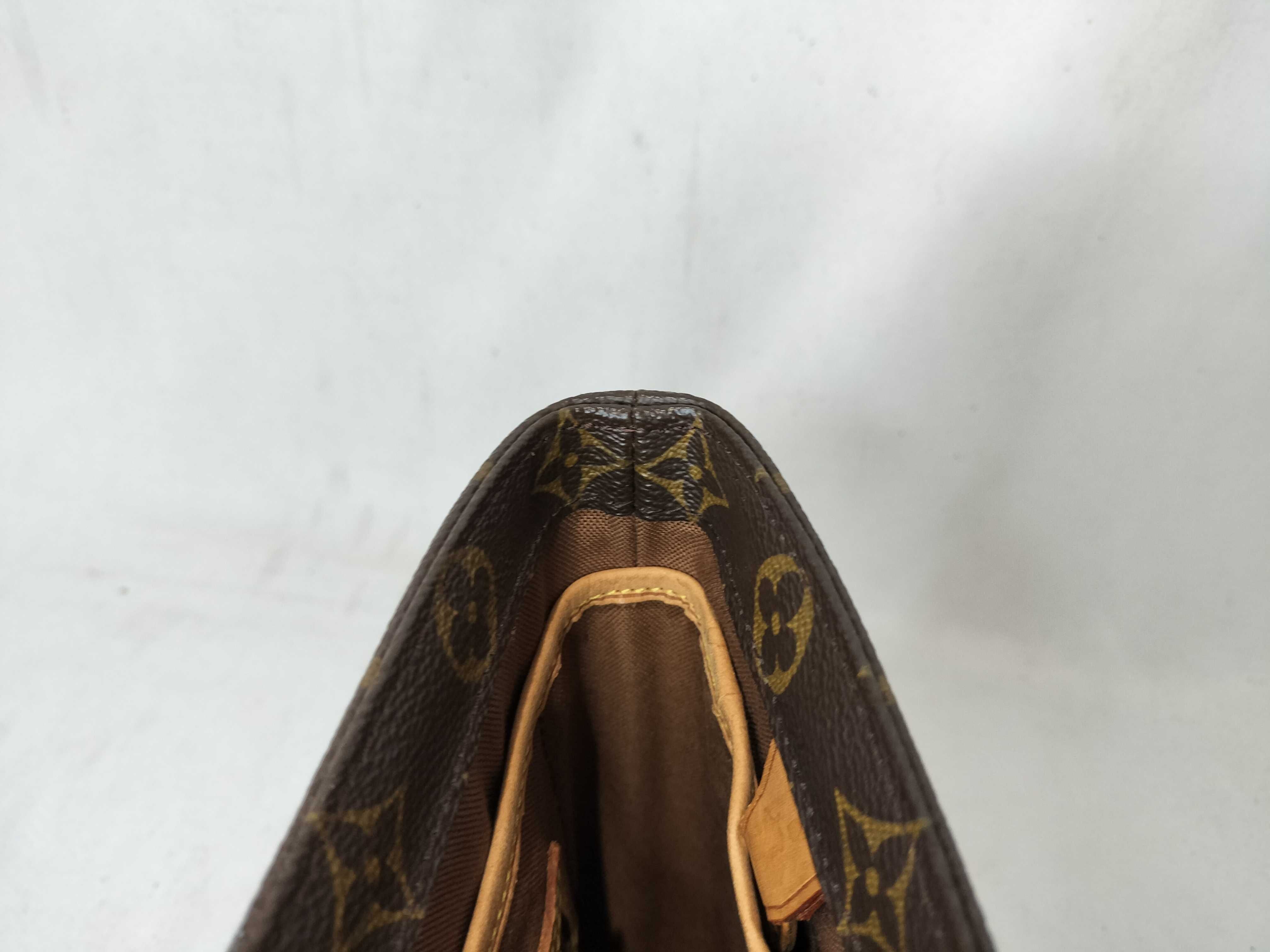 Monogram Louis Vuitton Plat Vavin Vintage Leather Handbag — view 9