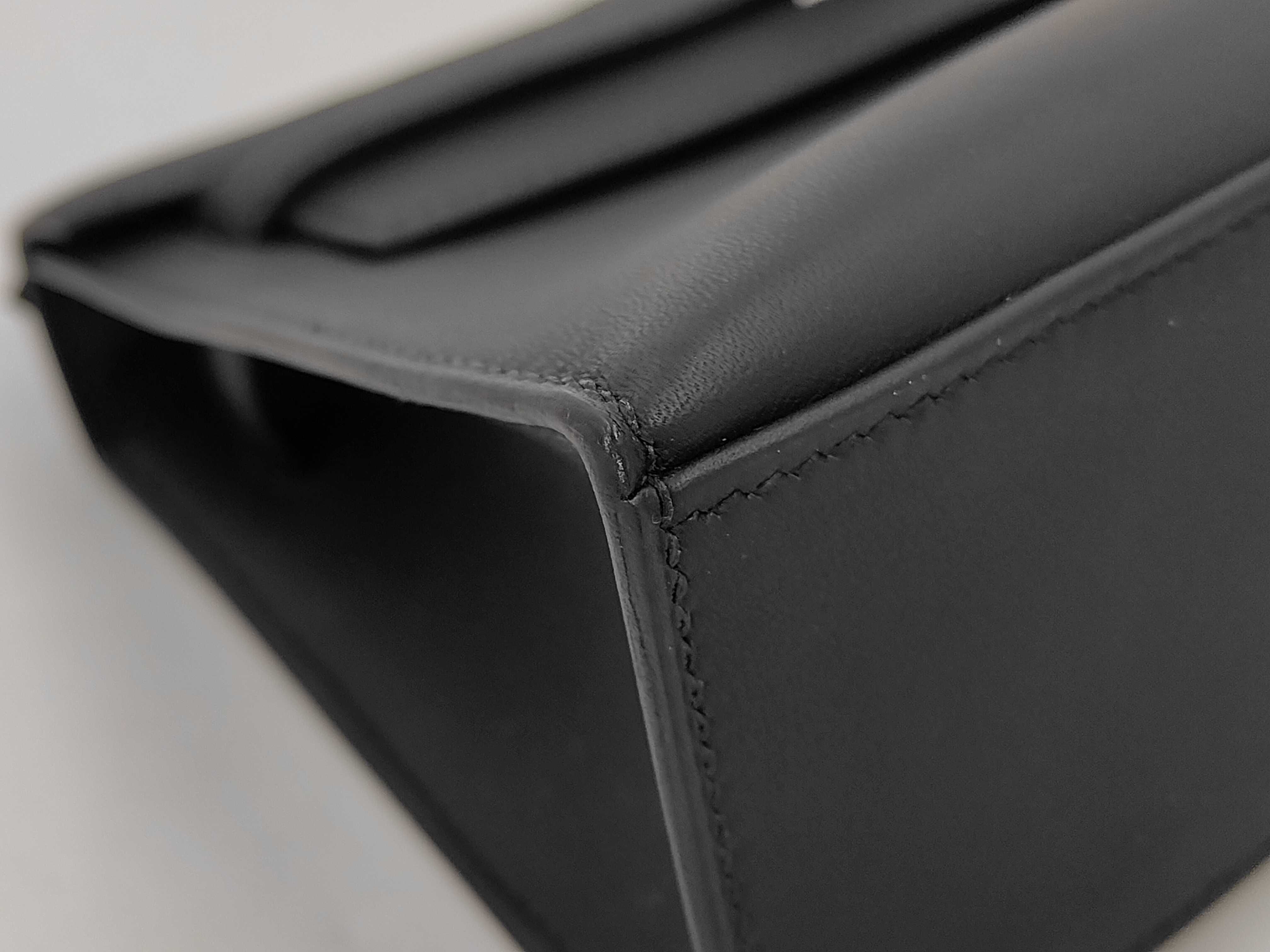 Pochette Kelly, Veau Swift leather, Black, SS K stamp, Handbag — view 6