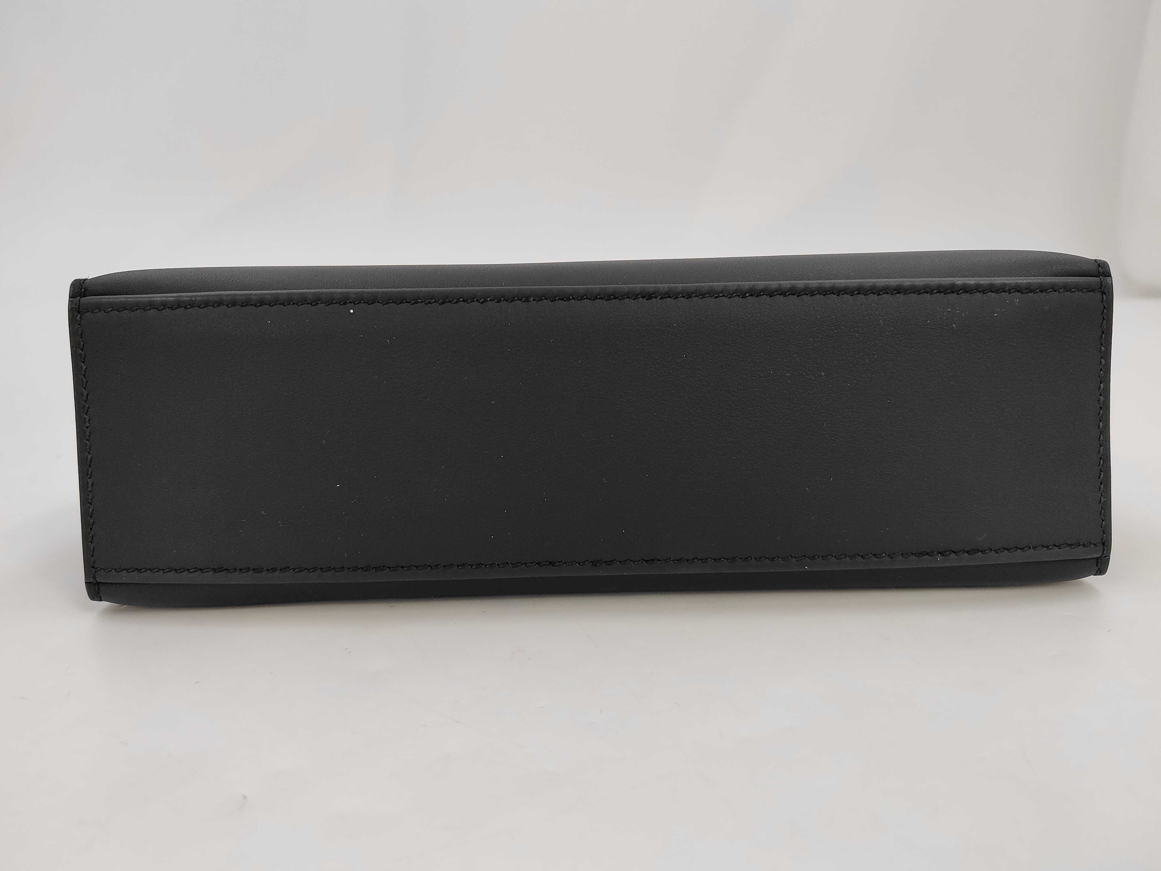 Pochette Kelly, Veau Swift leather, Black, SS K stamp, Handbag — view 7