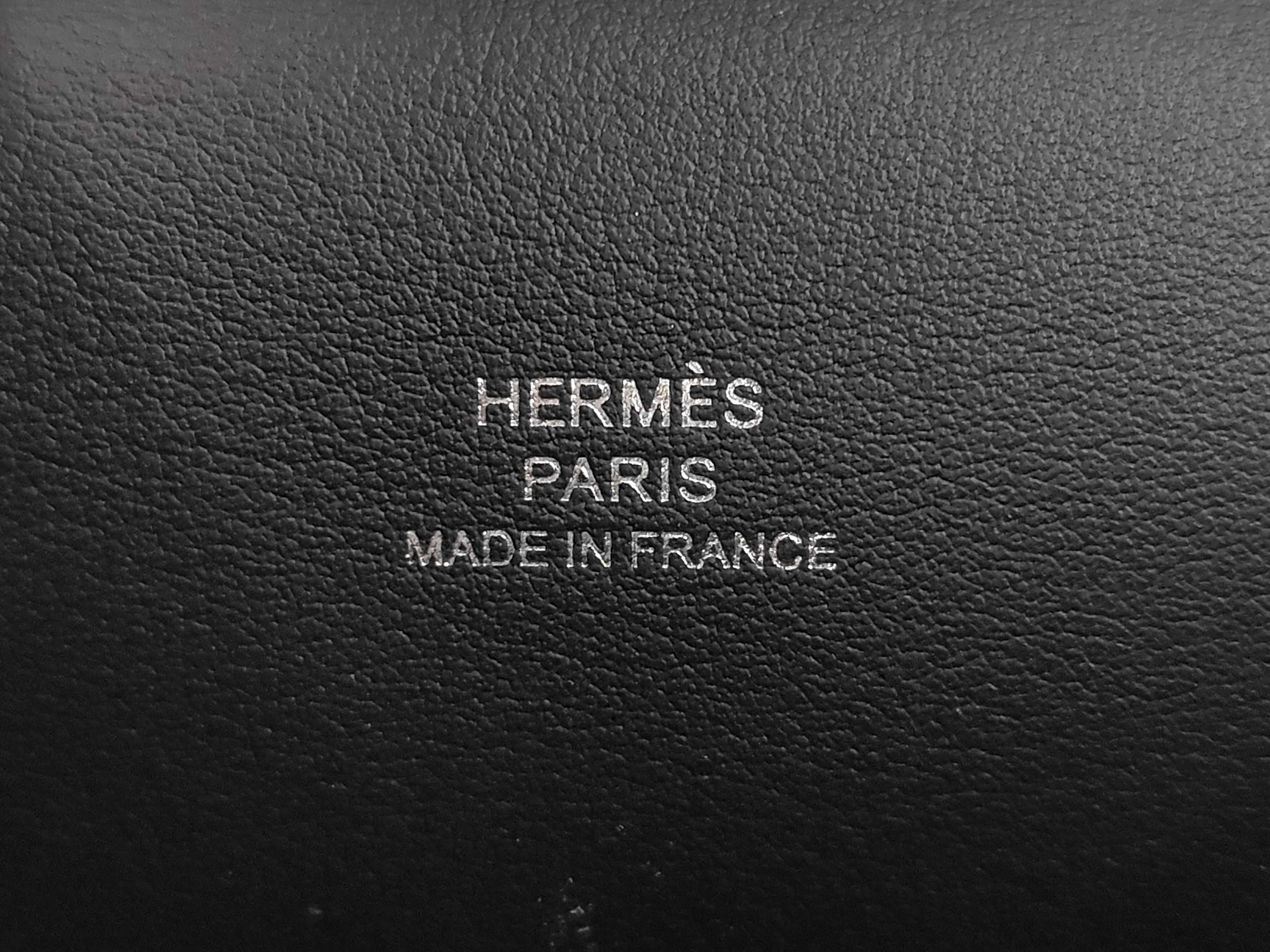 Pochette Kelly, Veau Swift leather, Black, SS K stamp, Handbag — view 9