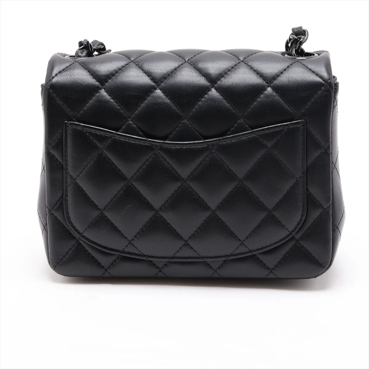 [Individually packaged] Chanel Mini Matelassé 17 Lambskin Single Flap Single Chain Bag, Black with Black Hardware, P4UPC3X9, Random Plate, A35200 — view 2