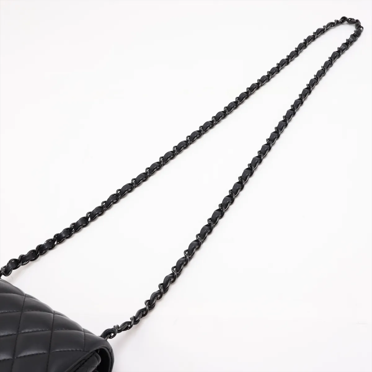 [Individually packaged] Chanel Mini Matelassé 17 Lambskin Single Flap Single Chain Bag, Black with Black Hardware, P4UPC3X9, Random Plate, A35200 — view 5
