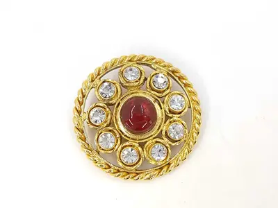 Gripoix Rhinestone Brooch